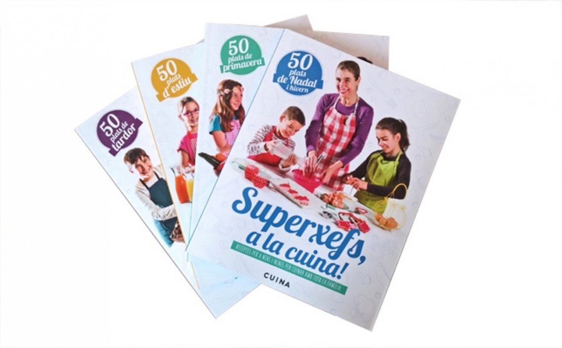 Els quatre volums de la col·lecció 'Superxefs, a la cuina!' Els quatre volums de la col·lecció 'Superxefs, a la cuina!'