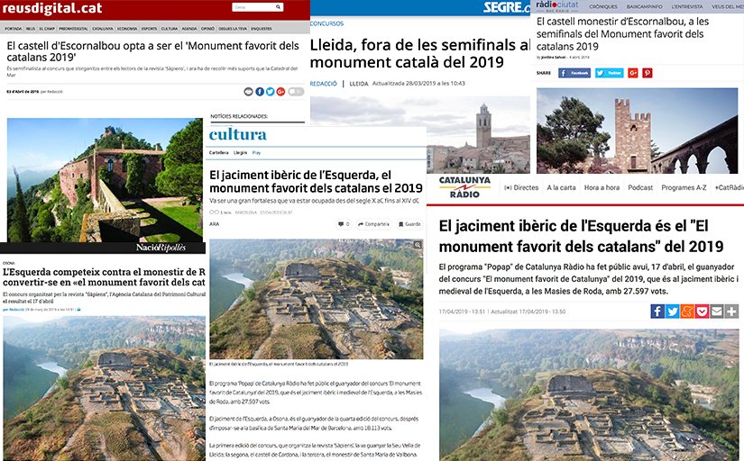Muntatge amb diferents notícies sobre 'El monument favorit dels catalans' Muntatge amb diferents notícies sobre 'El monument favorit dels catalans'