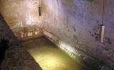 La gran cisterna sota el pati d'armes del castell de Montsoriu La gran cisterna sota el pati d'armes del castell de Montsoriu