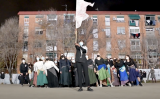 Dansa interpretada pels alumnes de l'Institut Ca n'Oriac en l'acte de desgreuge de 'Les Tres de Sabadell'