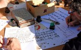Demostració d'oficis durant la Fira del Monestir i Festa de l'Ajust de Breda