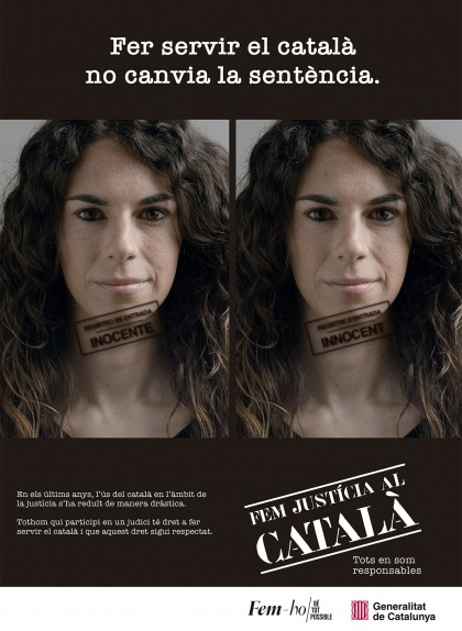 Campanya 'Fem justícia al català' Campanya 'Fem justícia al català'