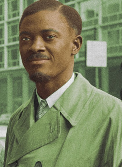 Lumumba en una imatge de l'any 1960 Lumumba en una imatge de l'any 1960