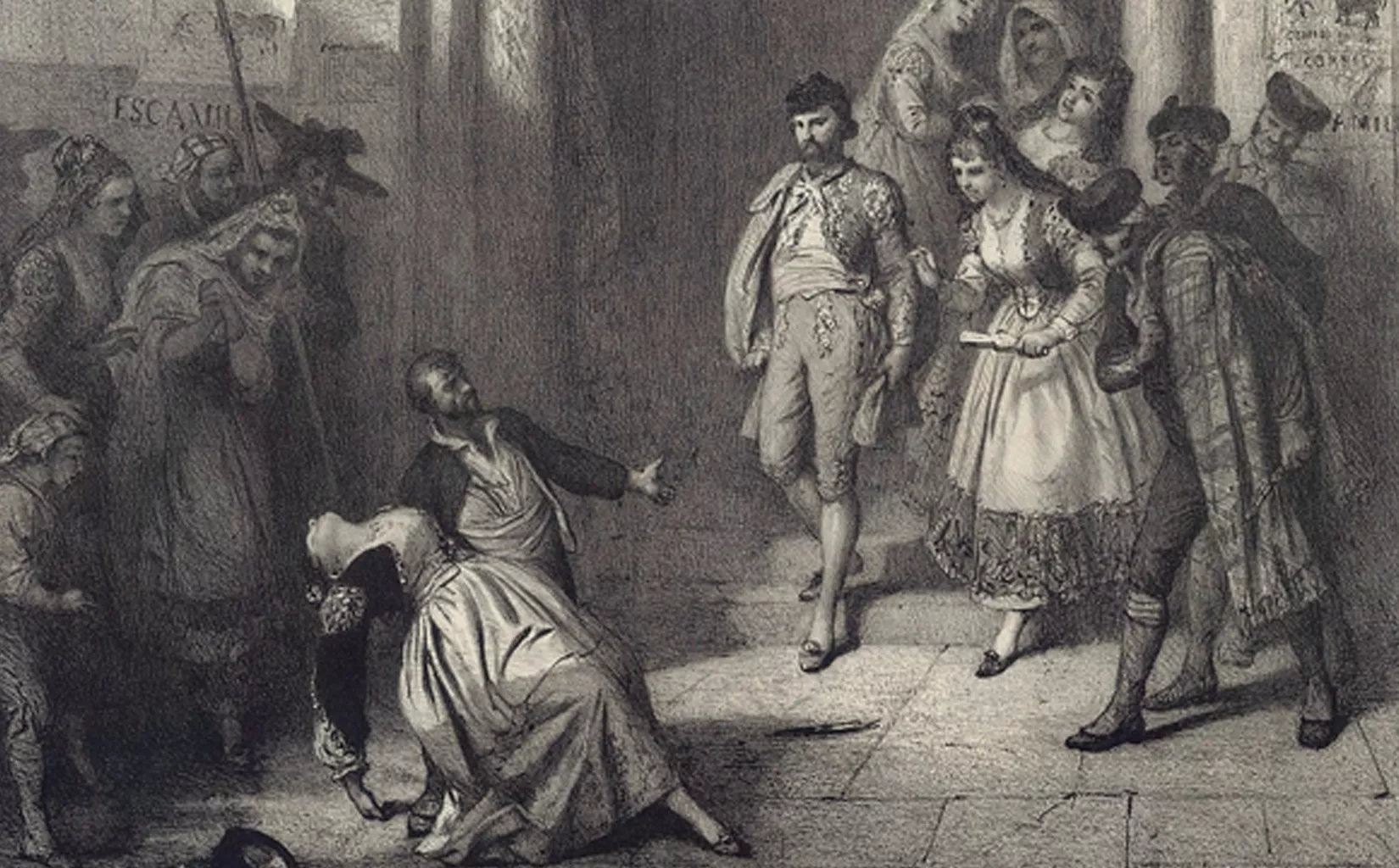Detall del pòster per l'estrena de l'òpera 'Carmen' de Georges Bizet (1875)
