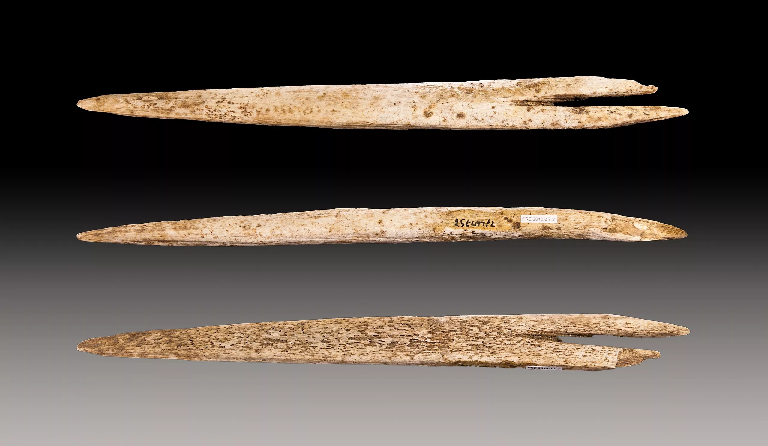 La punta de l'atzagaia és, generalment, l'única resta que troben els arqueòlegs en les excavacions, perquè el mànec de fusta es podreix amb el pas del temps