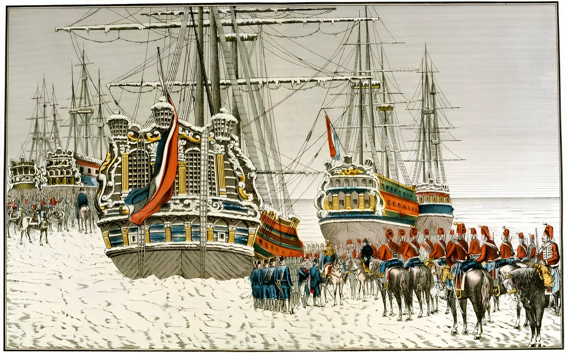 El fred, combinat amb astúcia, va permetre als soldats francesos a cavall derrotar a una flota holandesa