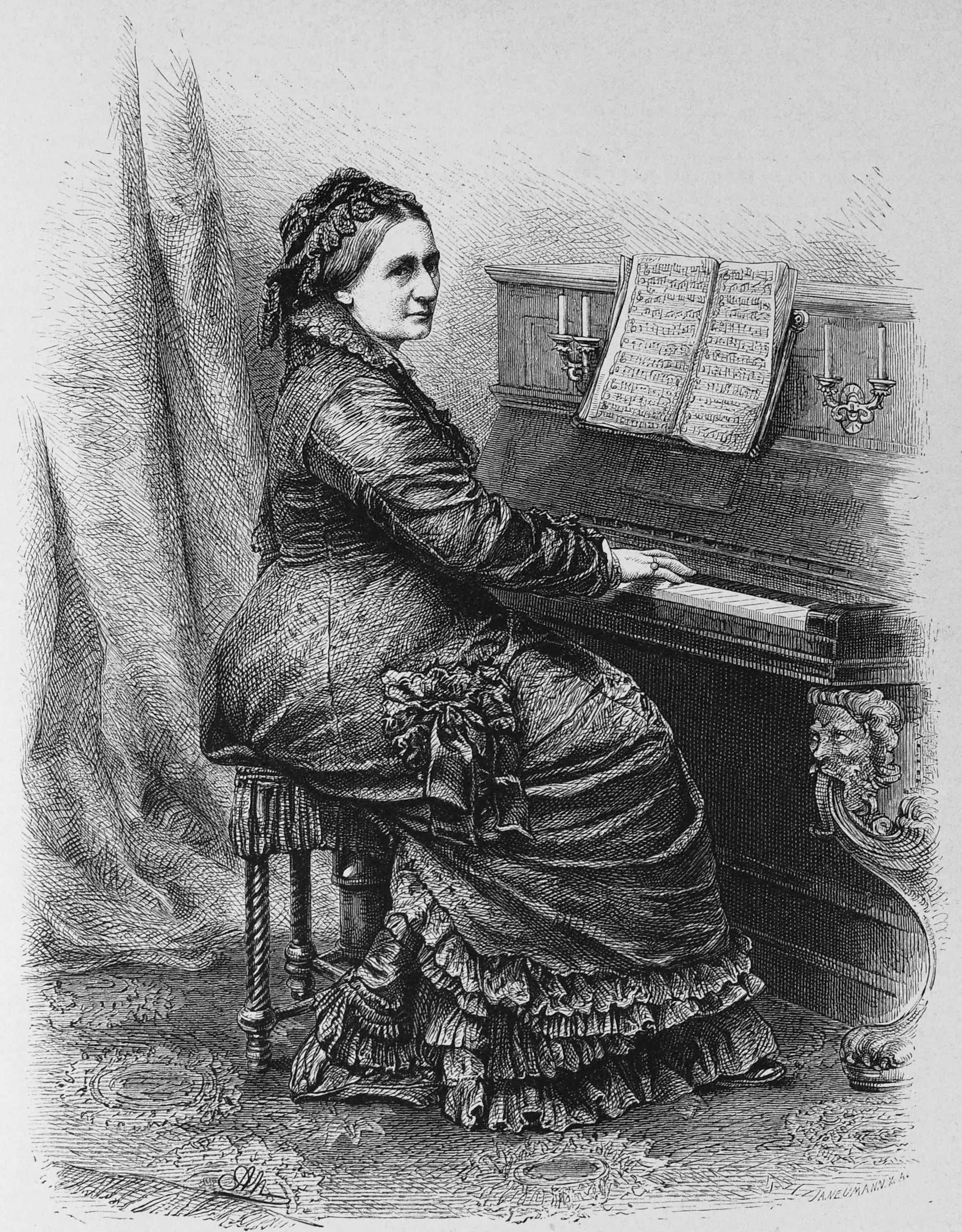 Clara va ser una nena prodigi i mai no va abandonar el piano ni la seva activitat com a mestra al conservatori de Leipzig