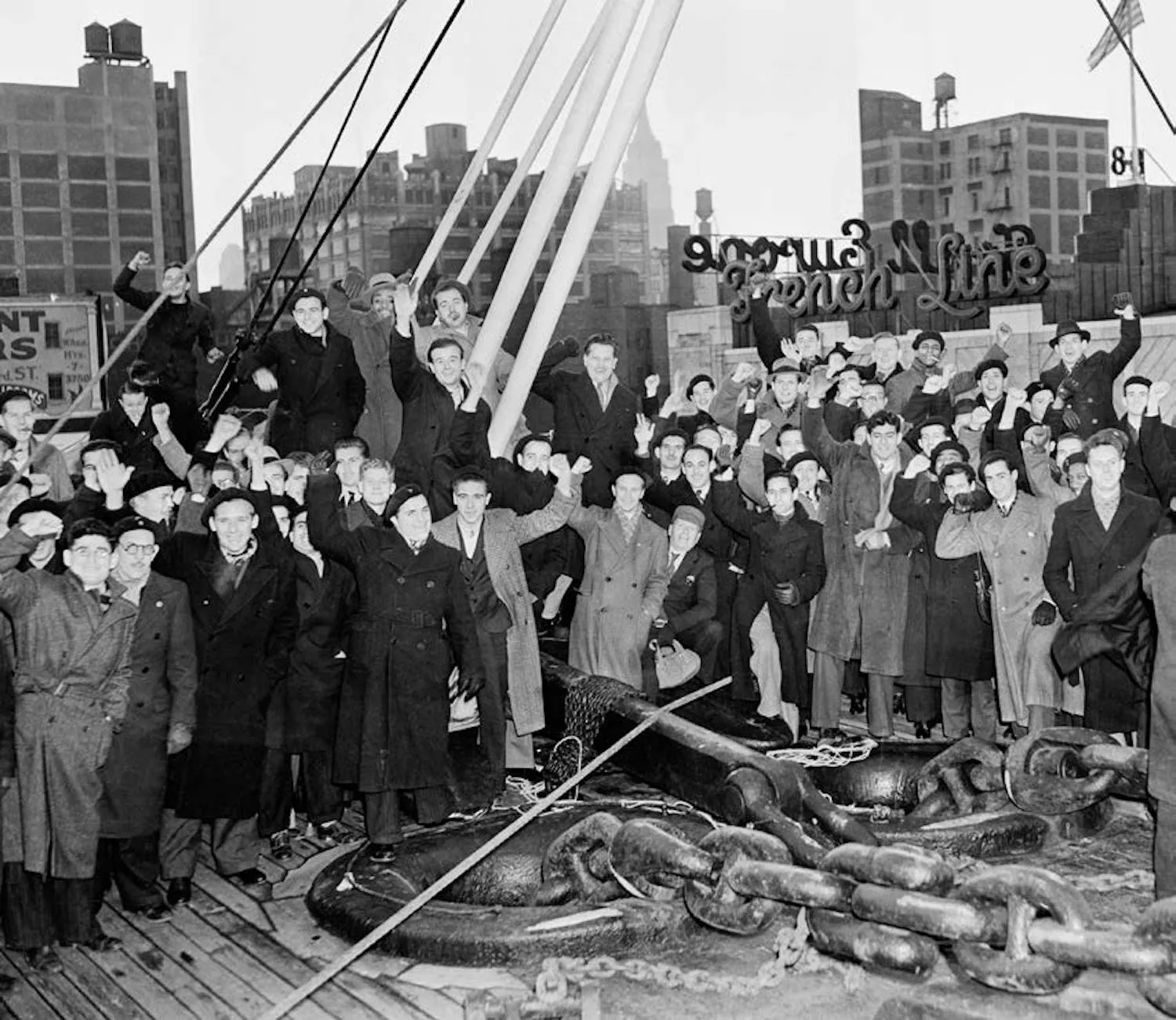 Part dels 149 membres de la Brigada Abraham Lincoln que van arribar a Nova York el 15 de desembre del 1938, tres mesos després de la desaparició de Lardner