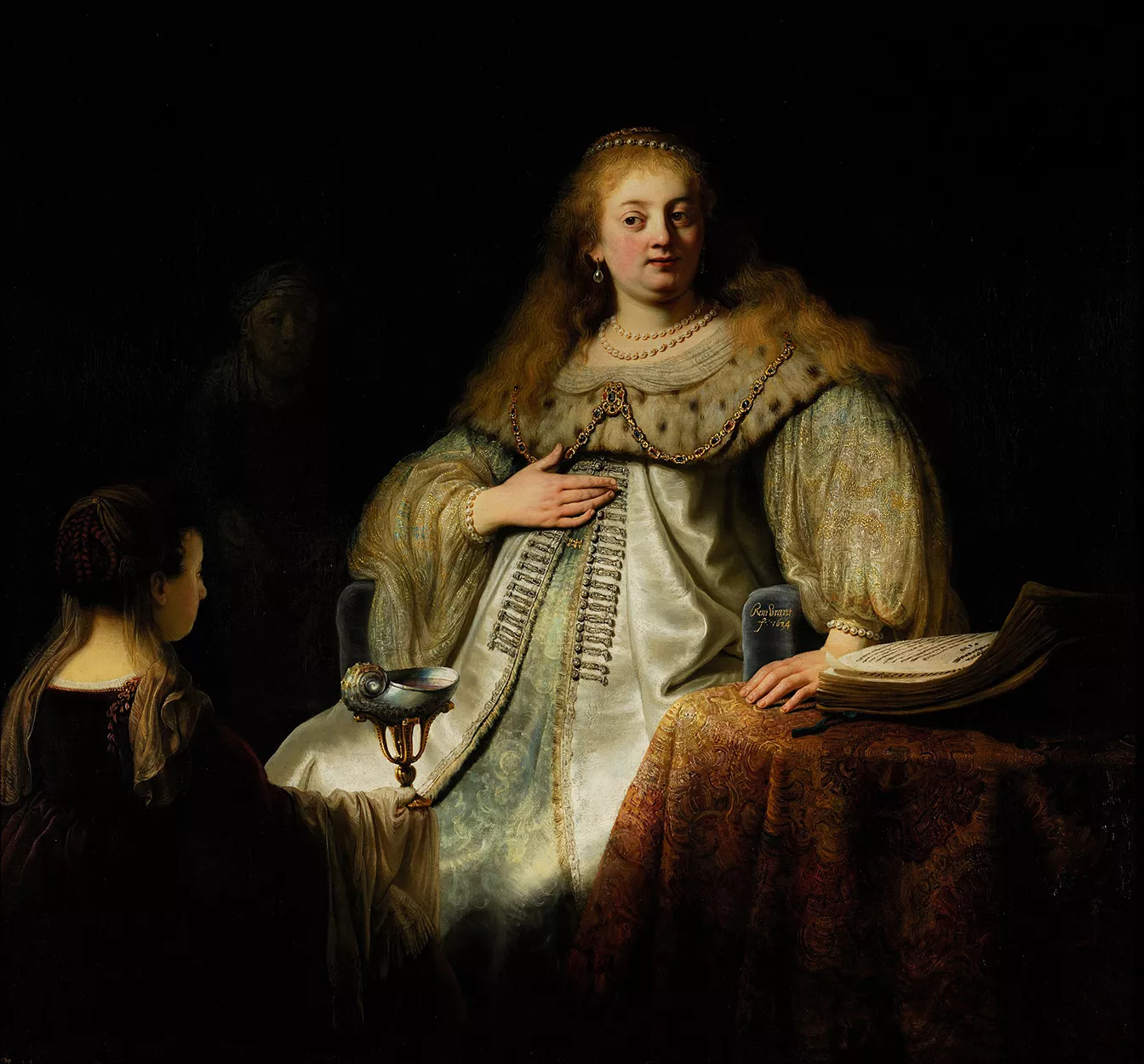 Judit al Banquet d'Holofernes (1634), pintada per Rembrandt