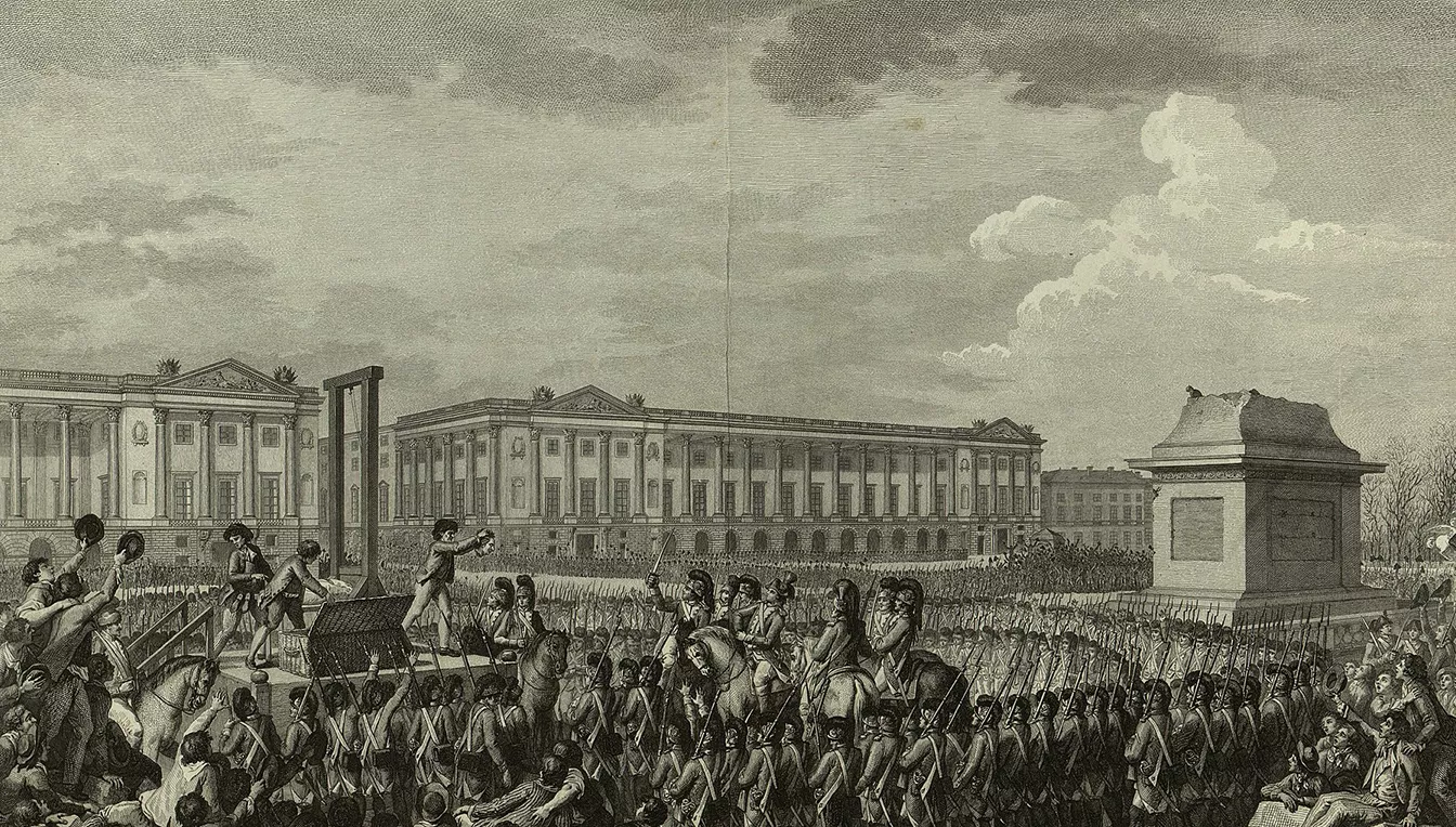 Gravat de l'execució de Lluís XVI a la guillotina