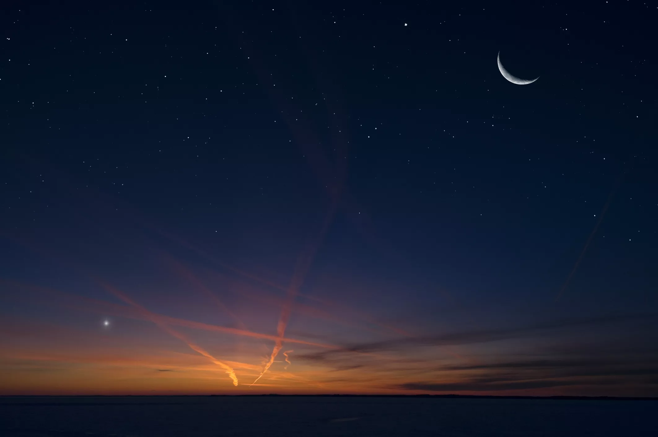 Venus, tret de la Lluna, l'objecte natural més brillant que el nostre ull nu pot veure en un cel nocturn