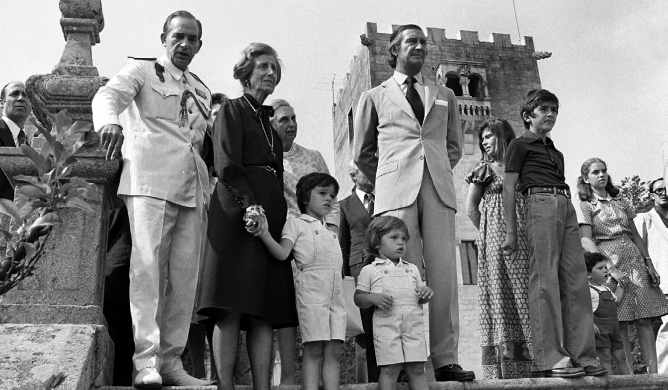 Carmen Polo i altres membres de la família Franco al Pazo de Meirás