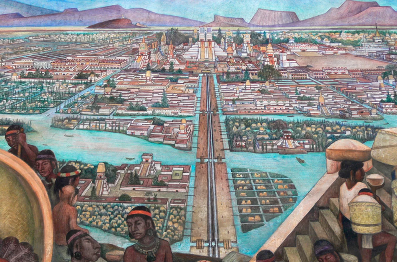 'La gran ciutat de Tenochtitlán', mural pintat per Diego Rivera el 1945