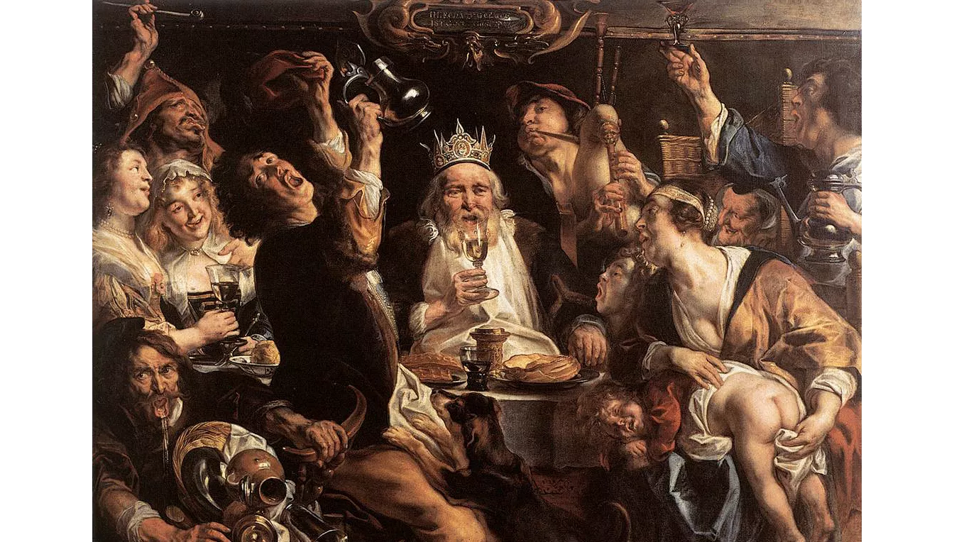 'El rei beu!', de Jacob Jordaens (Brussel·les, 1645)