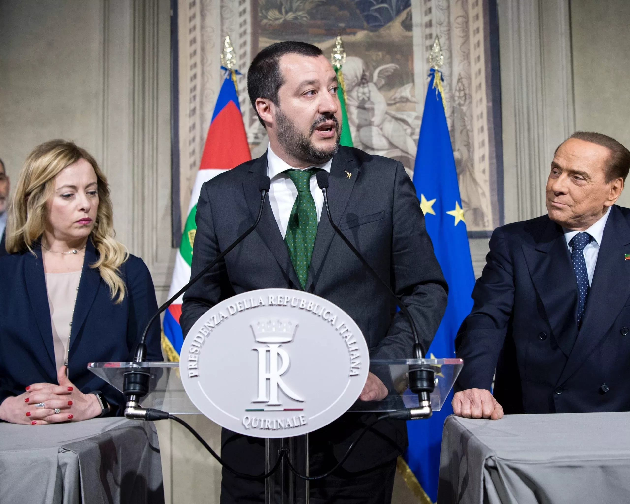Giorgia Meloni, Matteo Salvini i Silvio Berlusconi