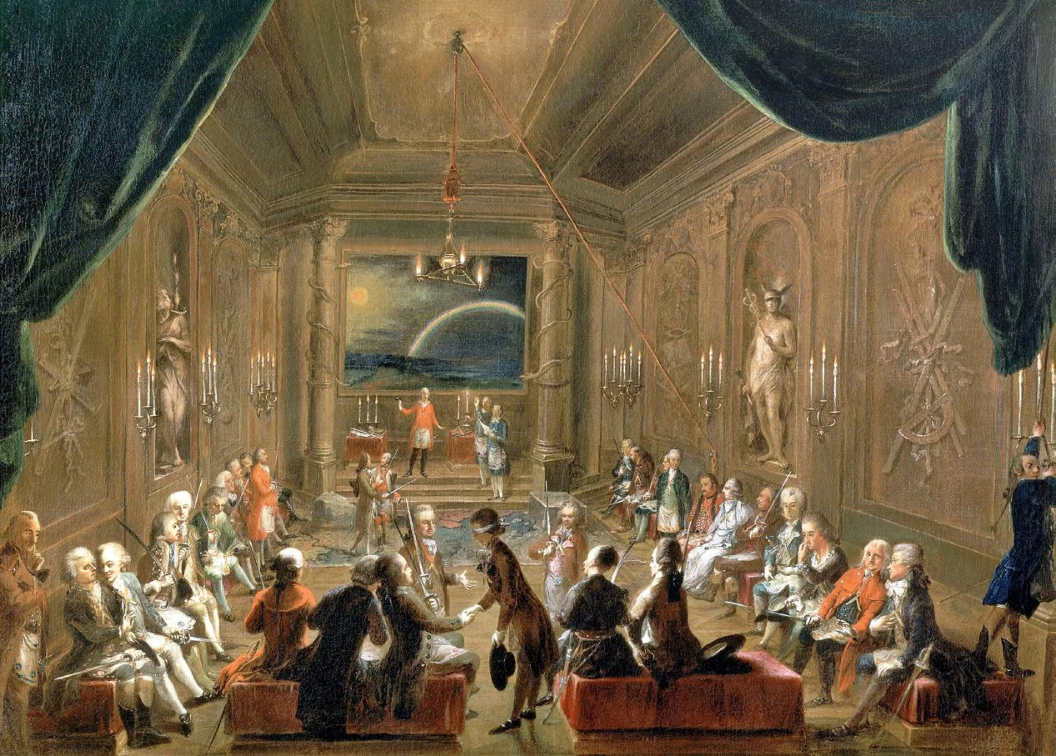 Reunió de la lògia vienesa de l’Esperança Coronada, presidida pel príncep Esterhazy