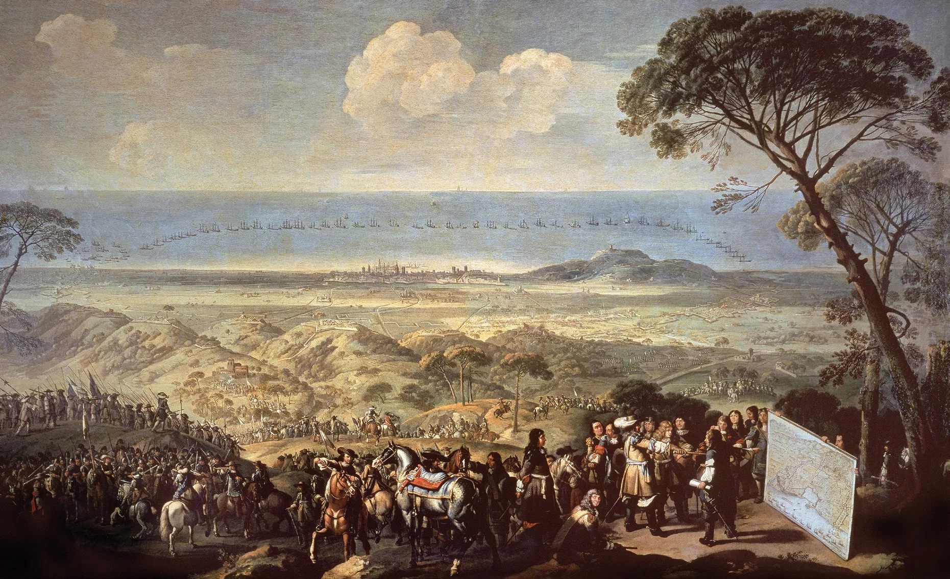 La derrota a Montjuïc va obligar els castellans a fer un gran esforç bèl·lic. No van recuperar Barcelona fins al 1652, quan Joan Josep d’Àustria va assetjar-la. A dalt, quadre de Pandolfo Reschi