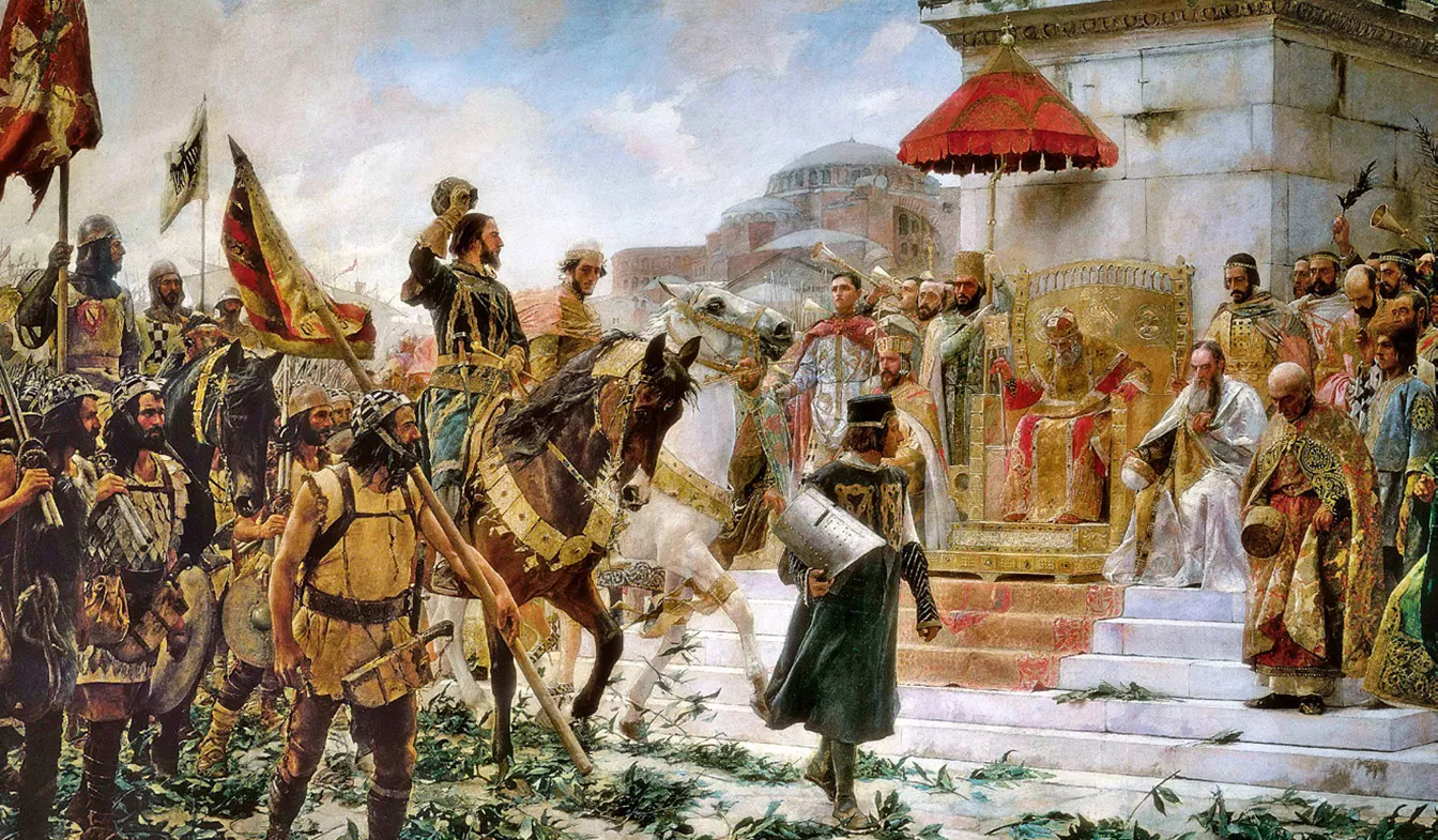 Els almogàvers, liderats per Roger de Flor, van ser rebuts amb tots els honors per l’emperador de Bizanci, Andrònic II