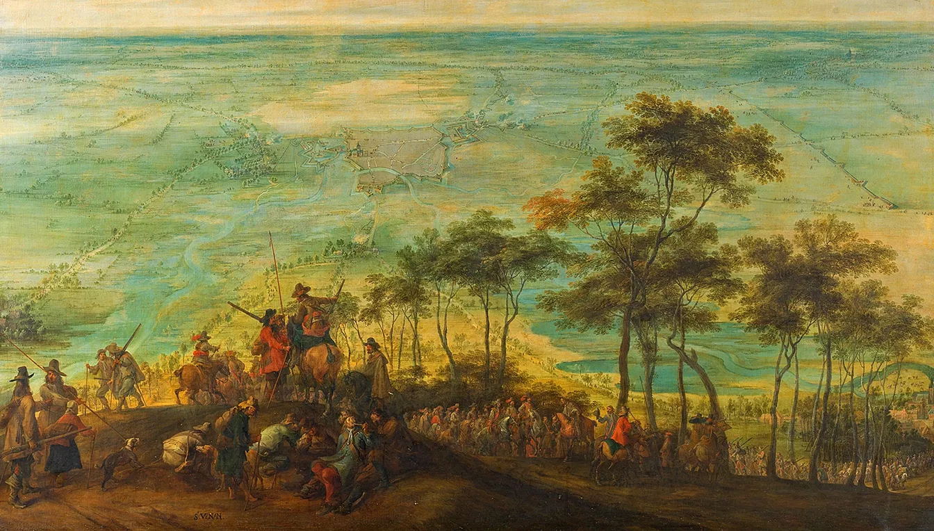 La Guerra dels Trenta Anys (1618- 1648) va provocar molts moviments poblacionals com reflecteix aquesta pintura del flamenc Peter Snayers, el mestre dels quadres de batalles