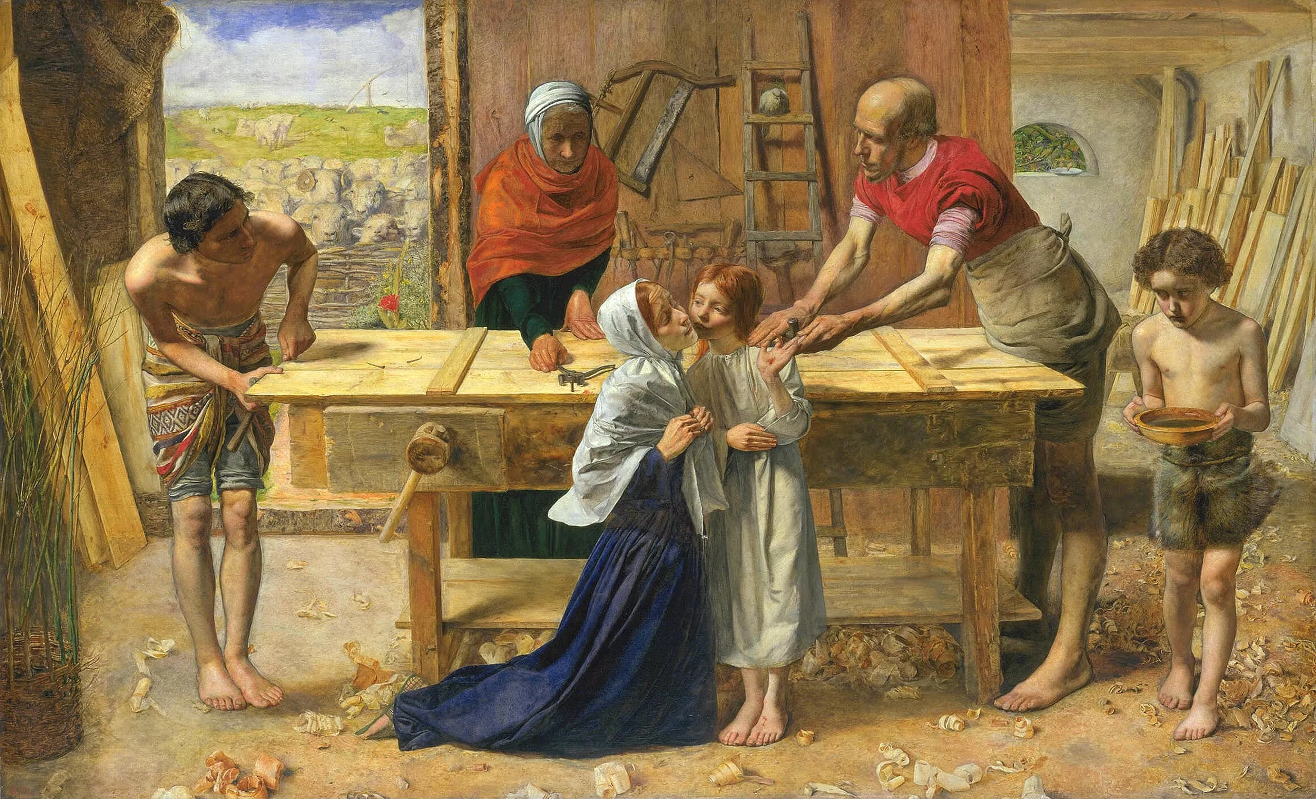 ¡Crist a casa dels seus pares', de John Everett Millais
