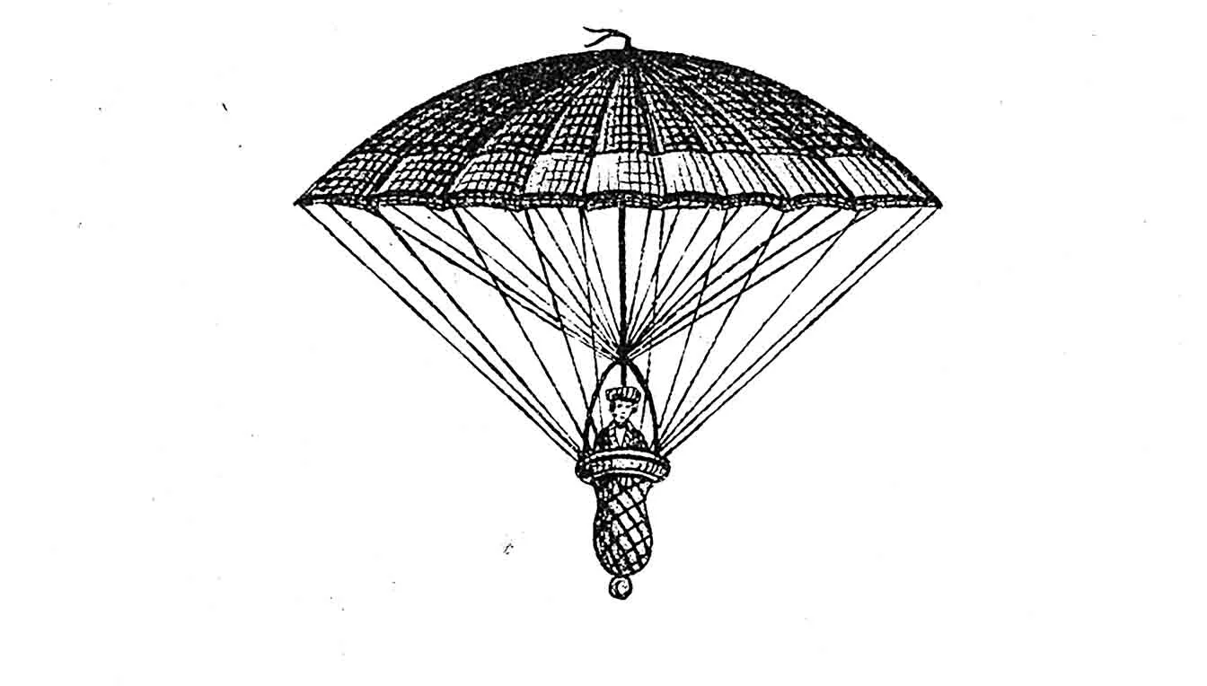 Els primers croquis del paracaigudes provenen del Reneixement