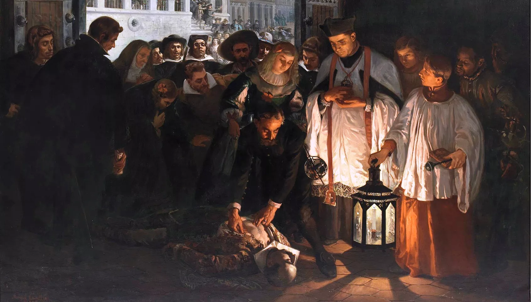 'Muerte del conde de Villamediana', de Manuel Castellano (1868)