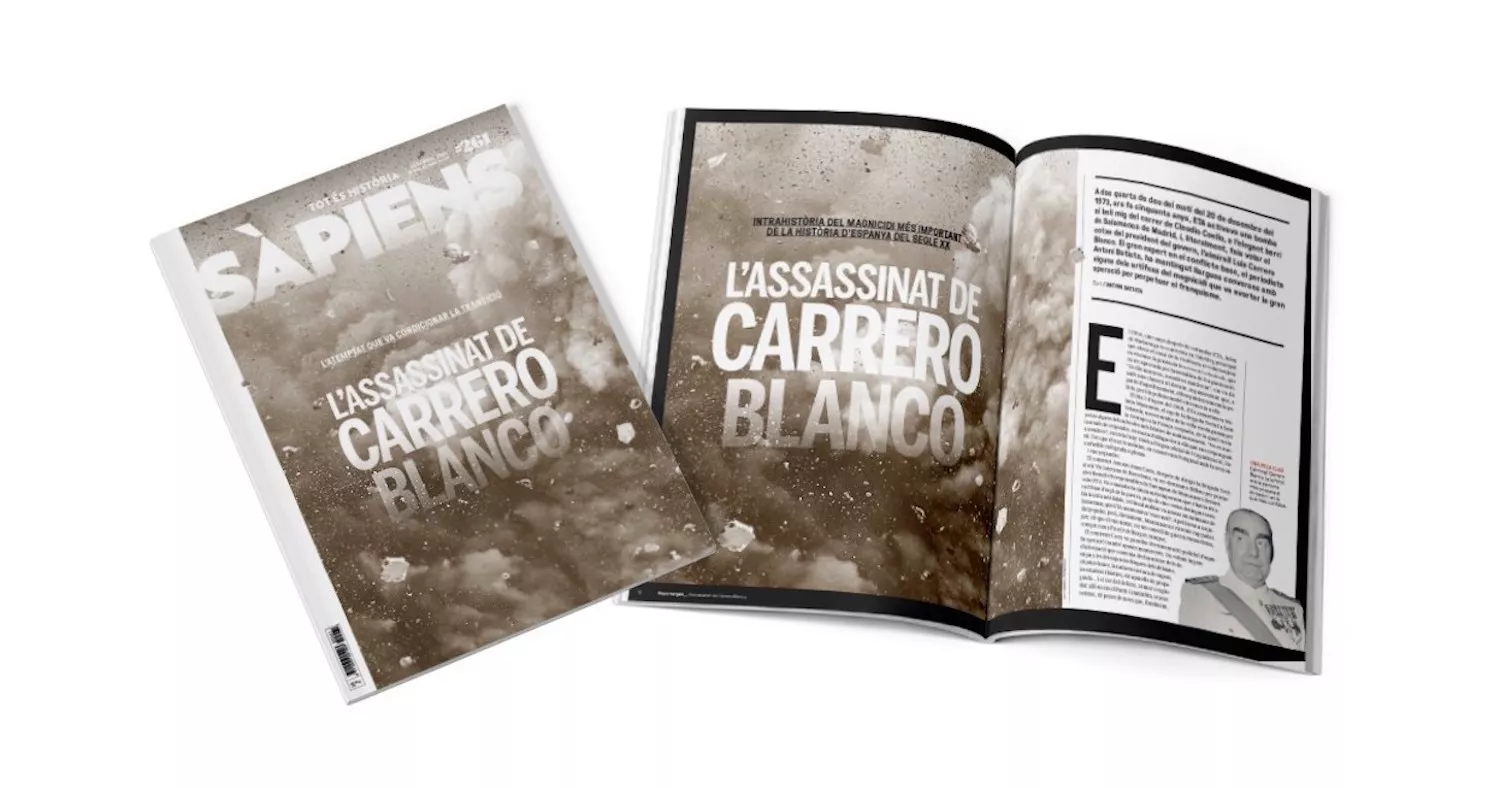 'L'assassinat de Carrero Blanco', portada del 'Sàpiens' de desembre