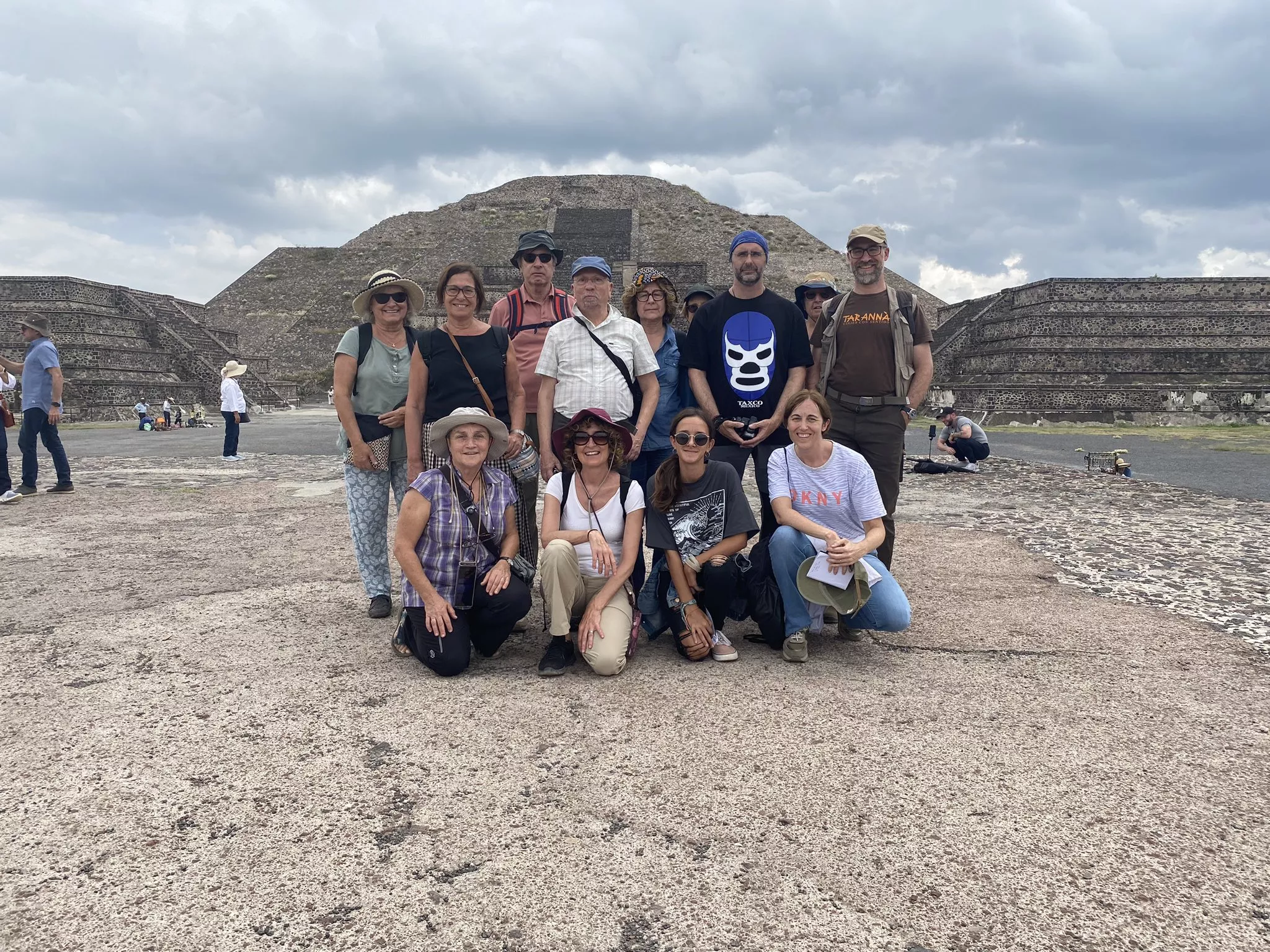 El grup del viatge a Mèxic a Teotihuacán