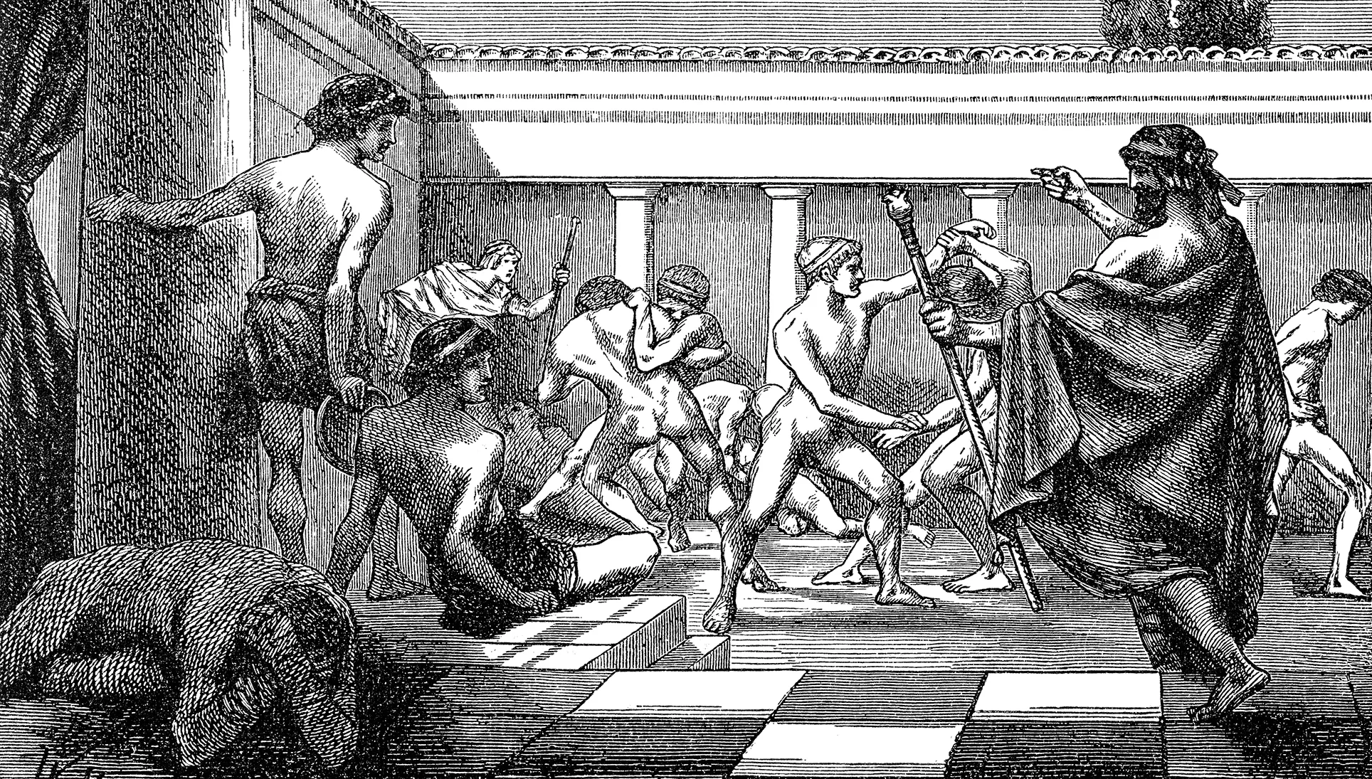 Els exercicis d'educació física eren un pilar fonamental de l'educació grega