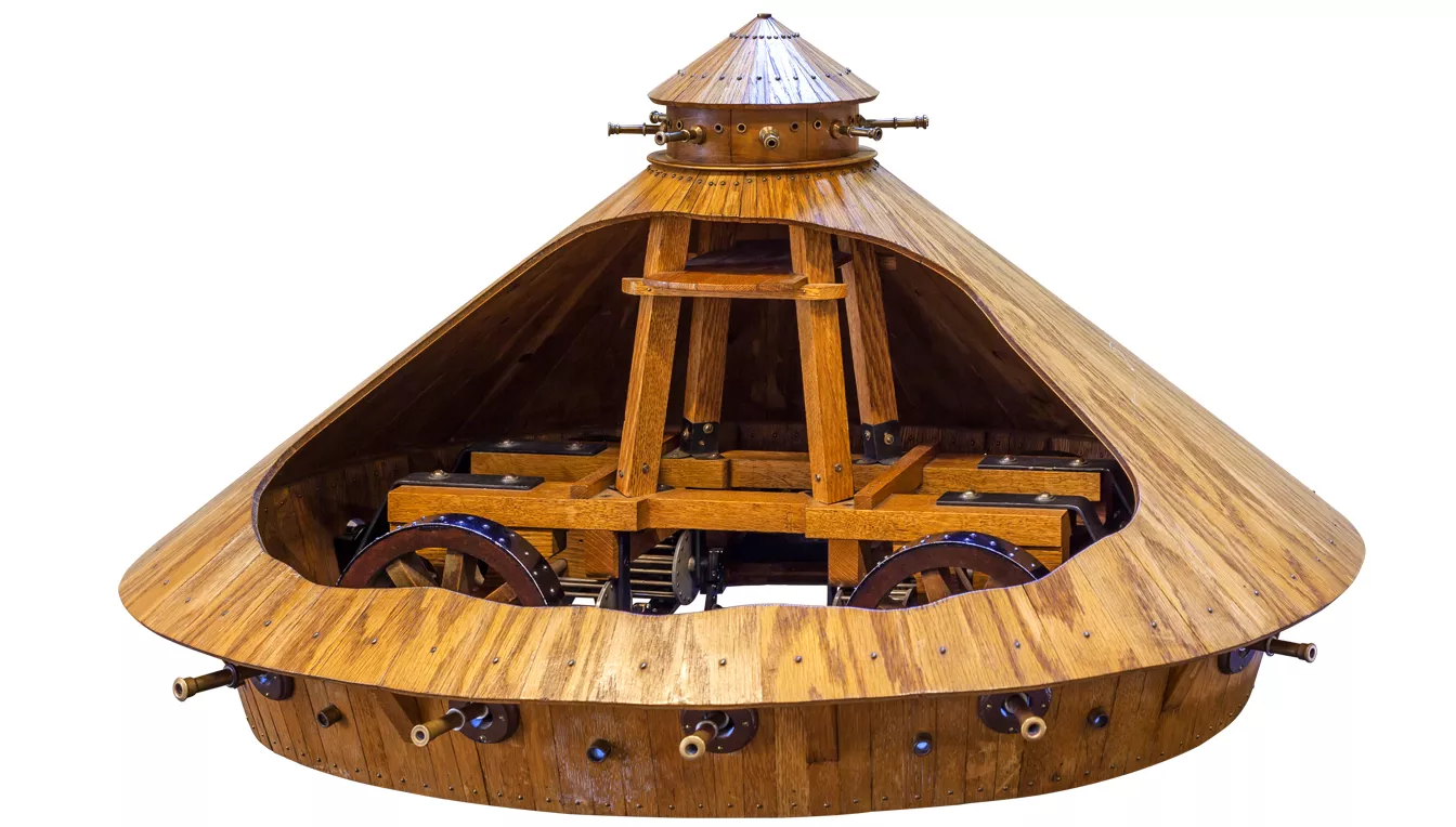 La cuirassa del tanc de Da Vinci estava inspirada en una closca de tortuga