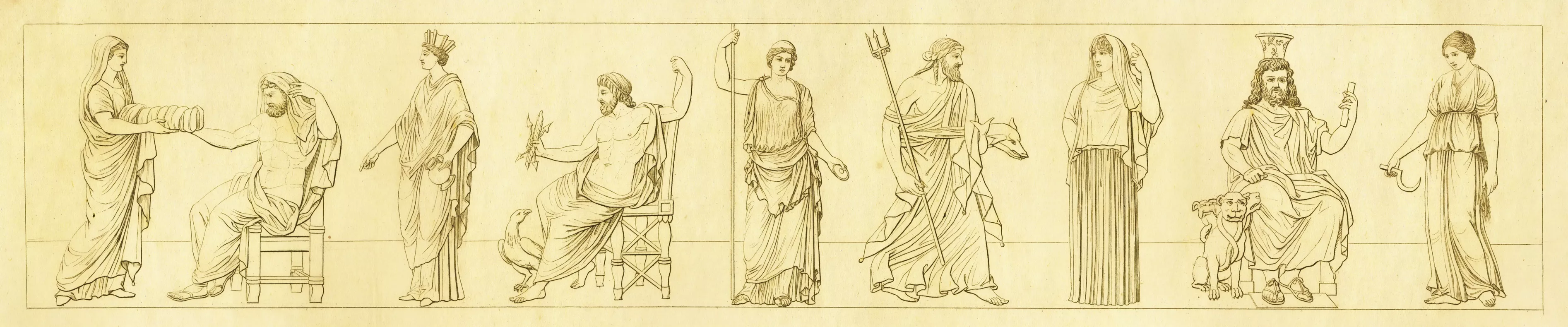 El llibre revisa els episodis principals de la mitologia grega