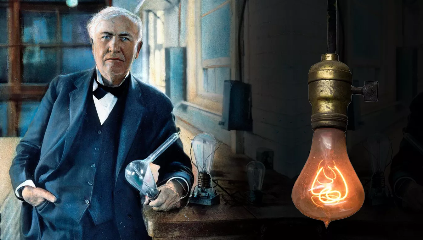 Edison, sovint considerat l’inventor de la bombeta, va millorar els primers models de làmpades incandescents. A la dreta, la bombeta centenària de Livermore.
