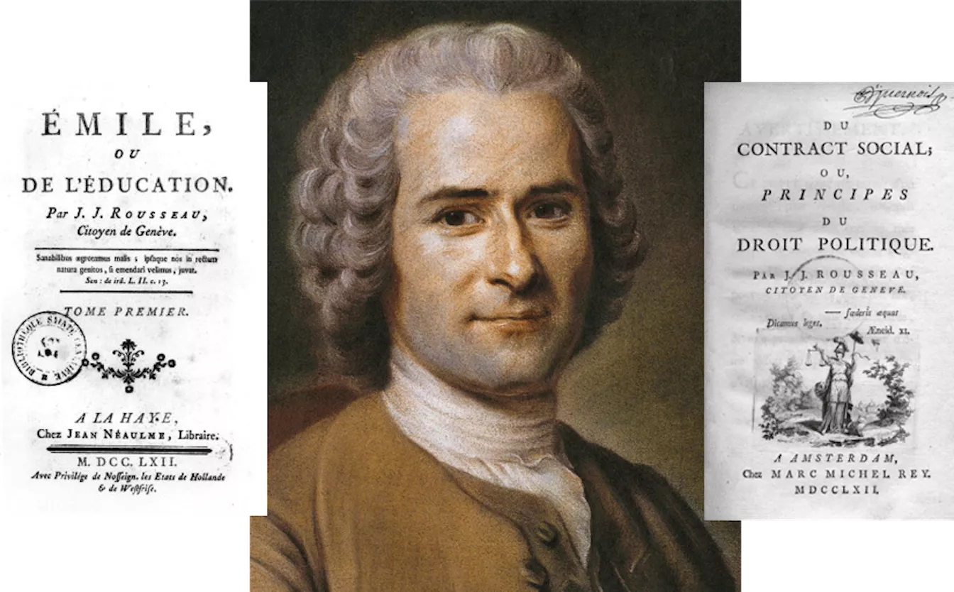 Rousseau i les seves obres 'Émile' i  'El contracte social'
