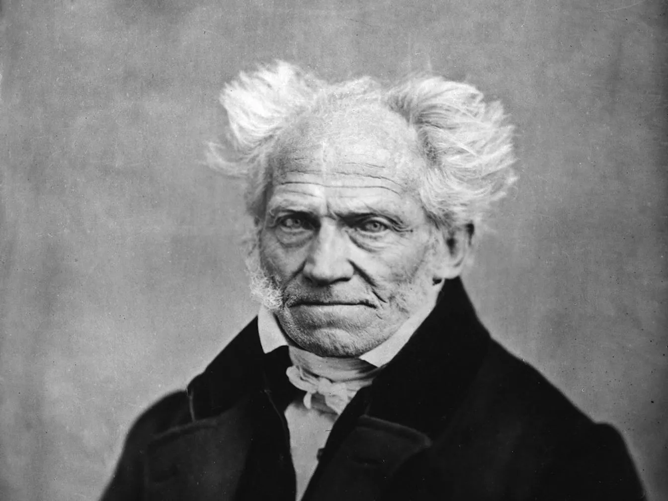 Retrat de Schopenhauer l'any 1859, el primer filòsof occidental que s'apropà a l'hinduisme i el budisme