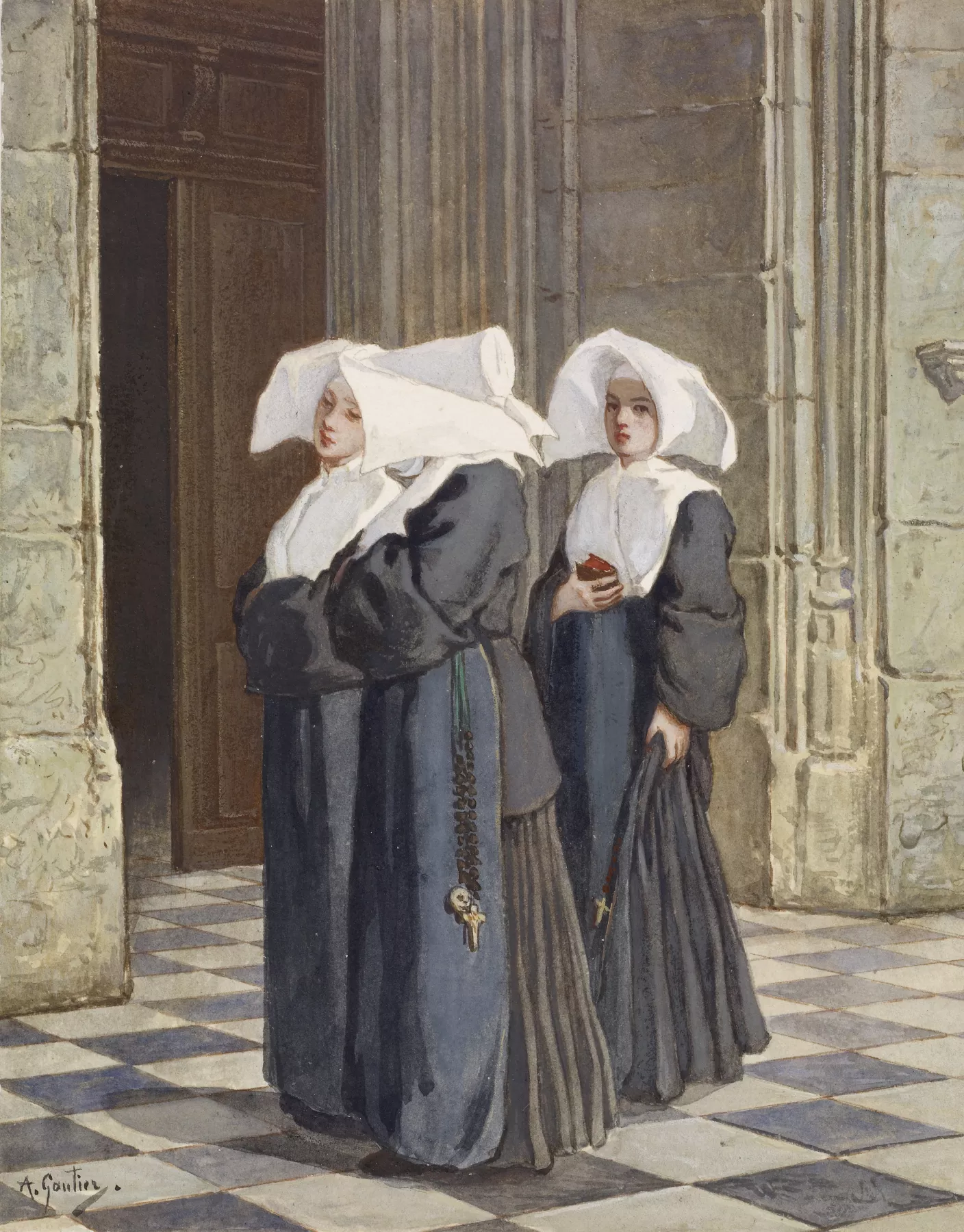 Filles de la Caritat de Sant Vicenç de Paül, quadre d'Armand Gautier