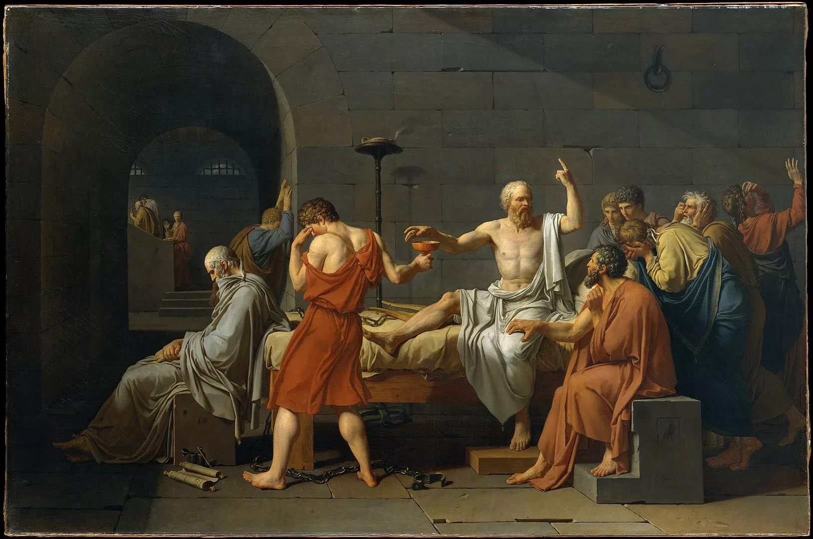 'La mort Sòcrates', de Jacques-Louis David
