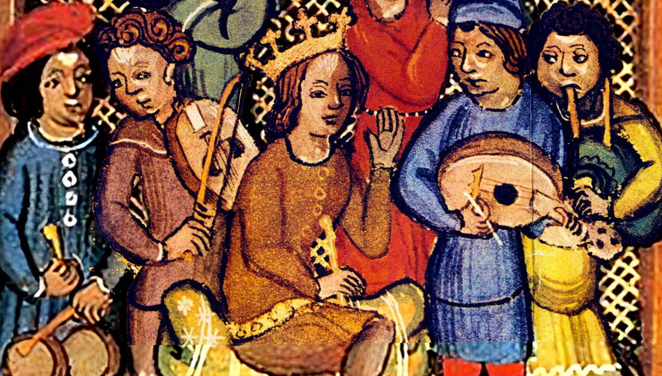 Trobadors en un gravat anònim del segle XIV