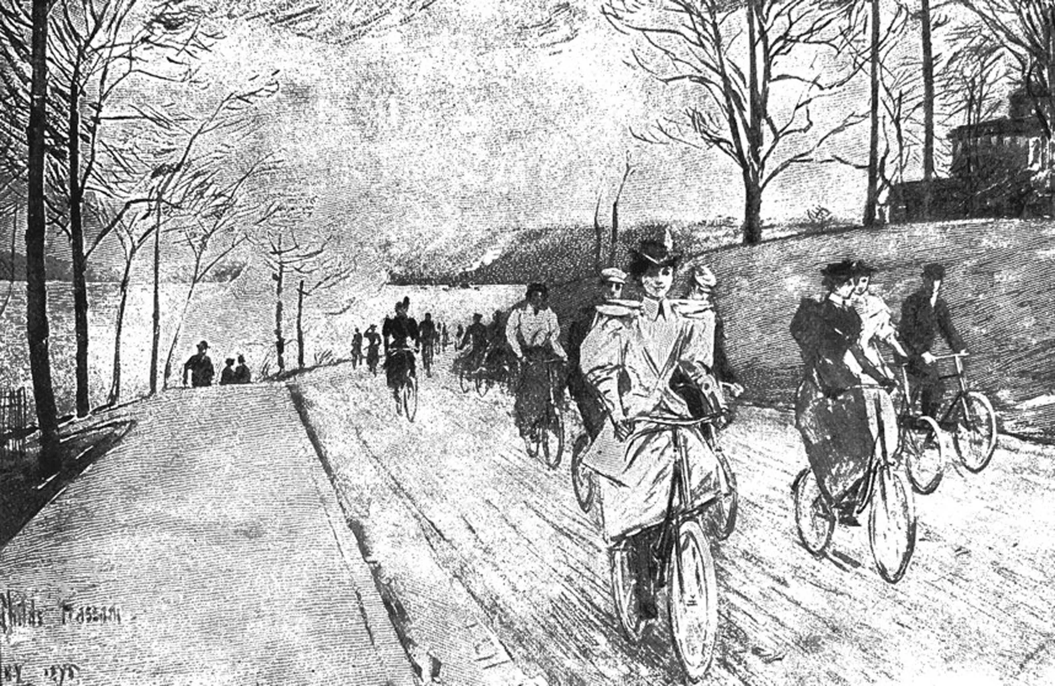 A finals del segle XIX, la gent va perdre la por i l’ús de la bicicleta es va incrementar