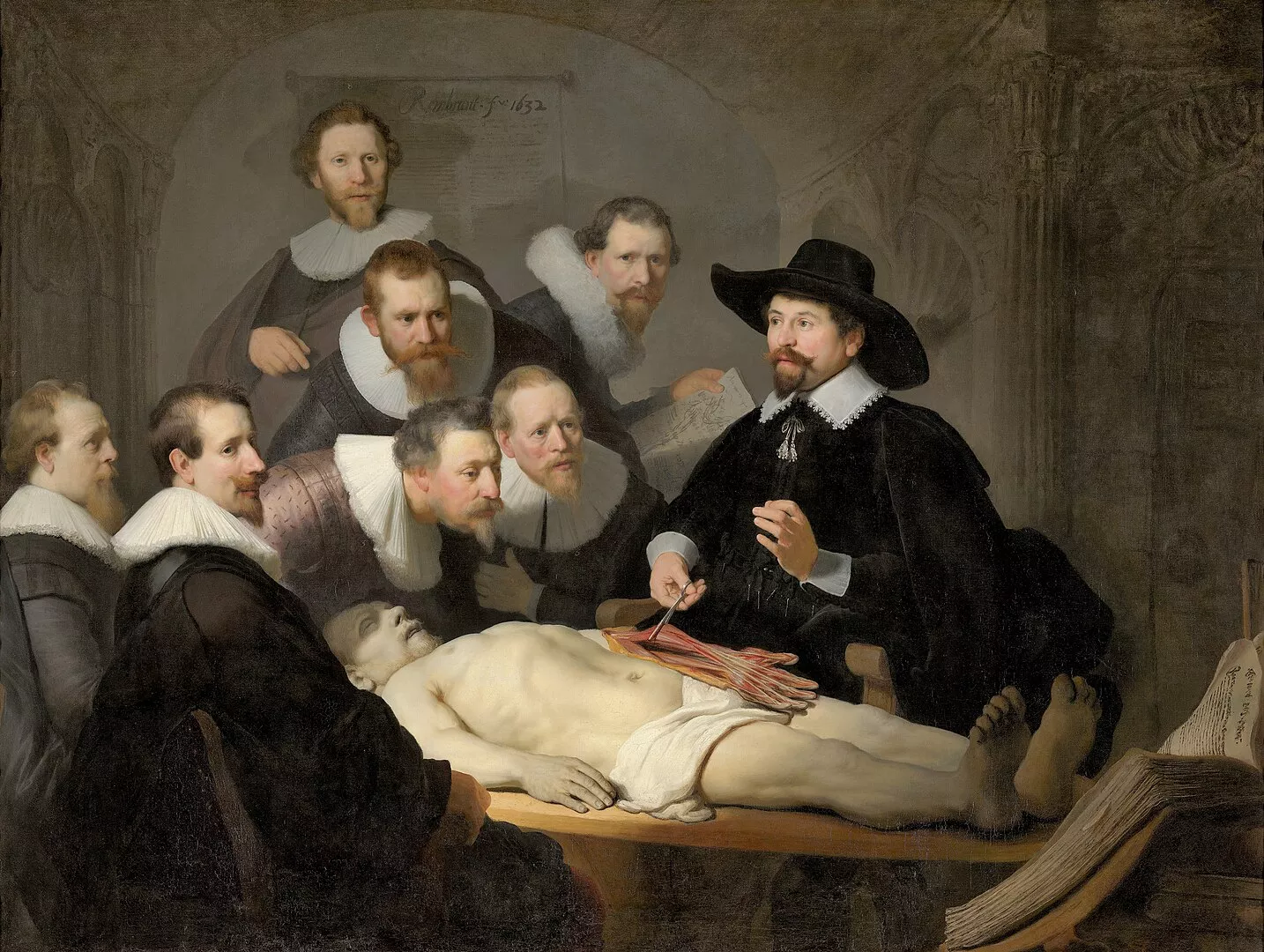 La lliçó d'anatomia, de Rembrandt