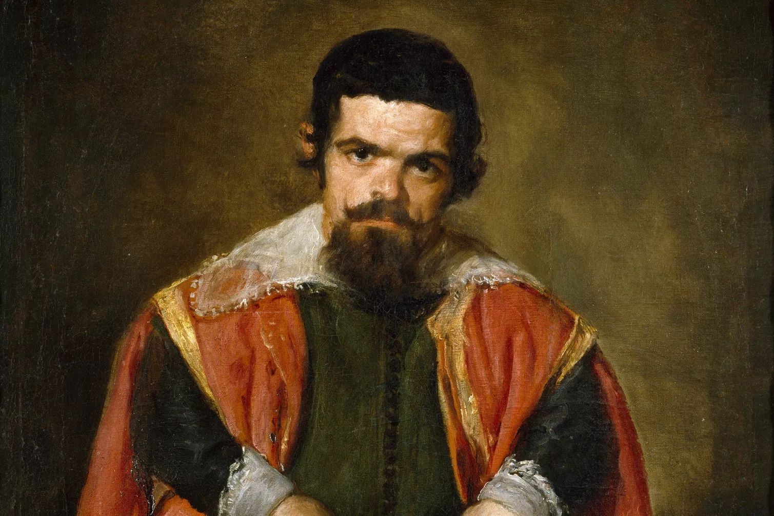 Sebastián de Morra, pintat per Velázquez. La pintura ens mostra el nan amb un rostre més aviat trist, lluny de la típica imatge que correspondria a un bufó de la cort