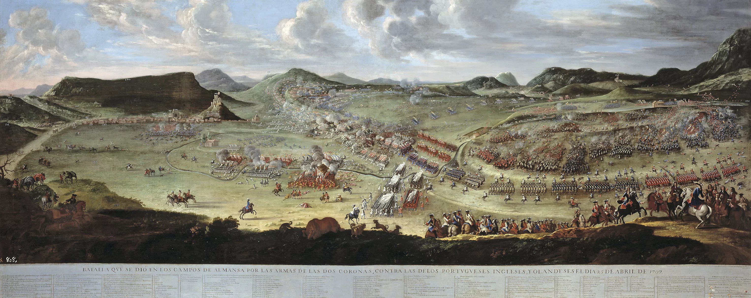 Retrat de la batalla d'Almansa de 1707, obra de Buonaventura Ligli i Filippo Pallotta