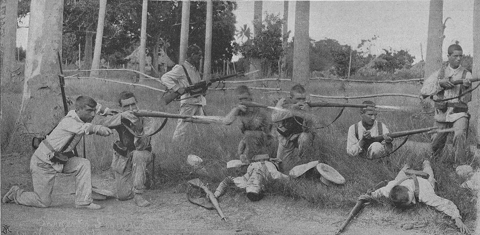 Un grup de soldats en el combat de Ceja del Toro