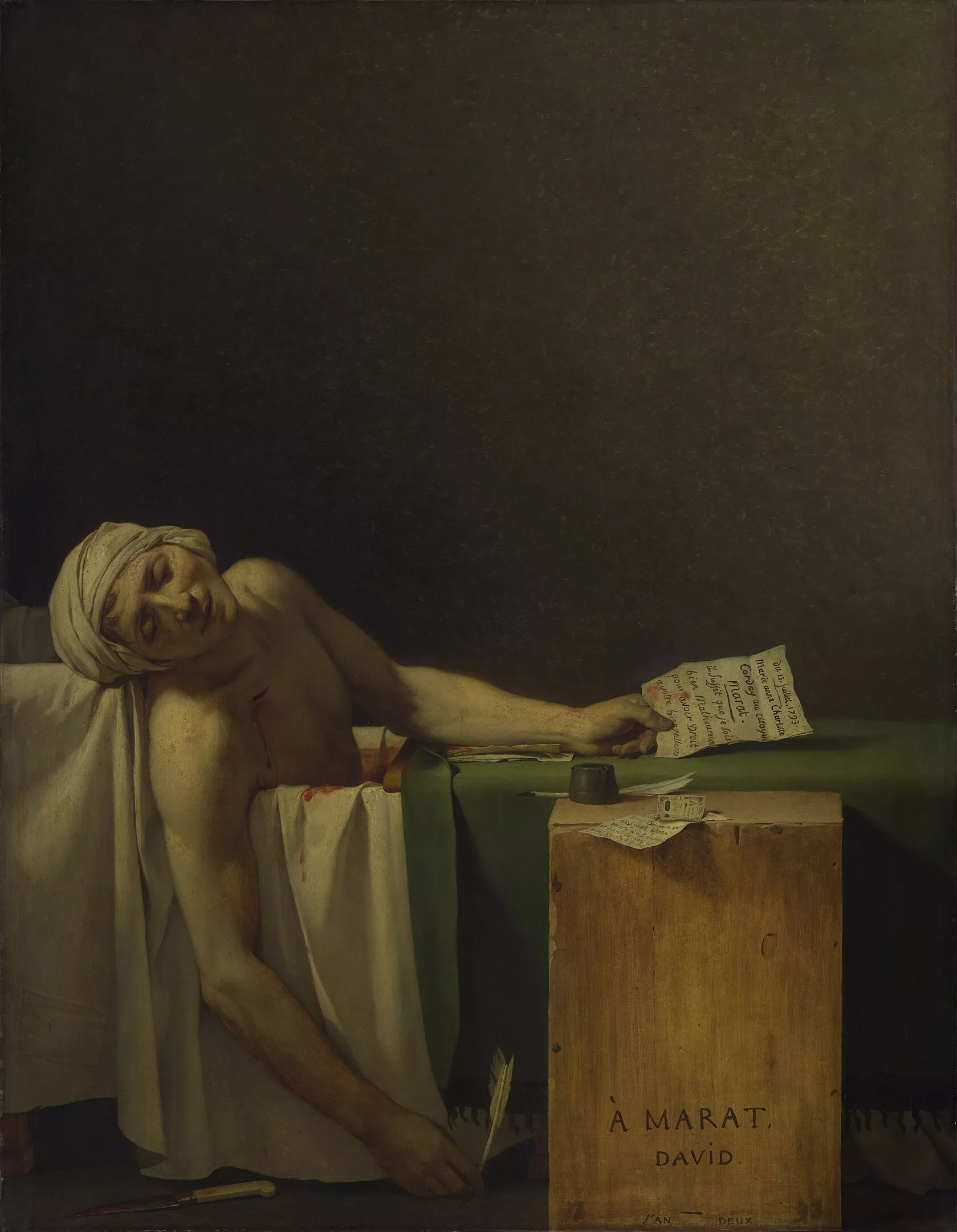 'La mort de Marat', obra de Jacques-Louis David
