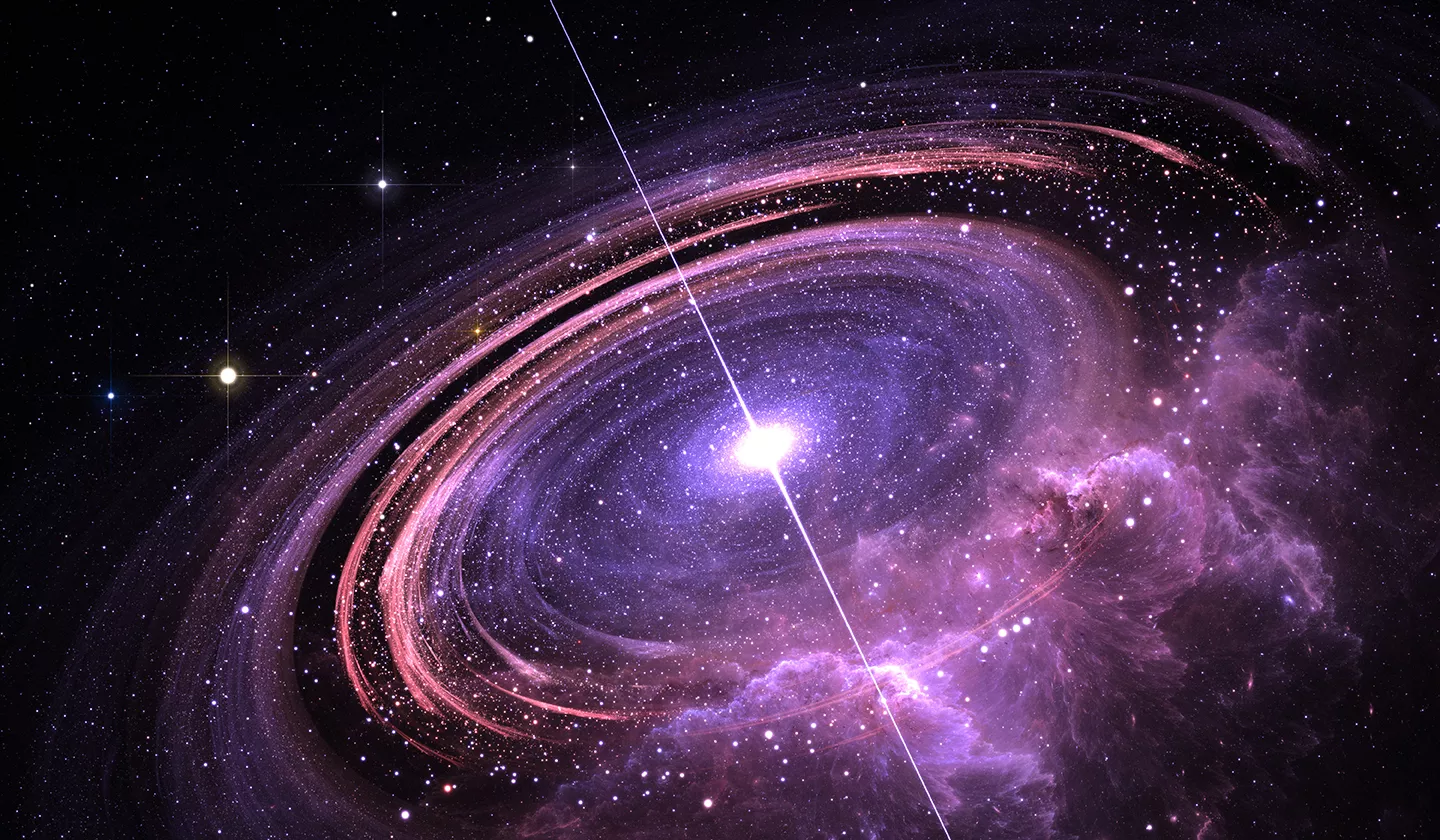Els estels de neutrons llancen feixos de llum potents cap a l’espai, alguns dels quals són rebuts des de la Terra com la llum d'un far. Són els anomenats púlsars