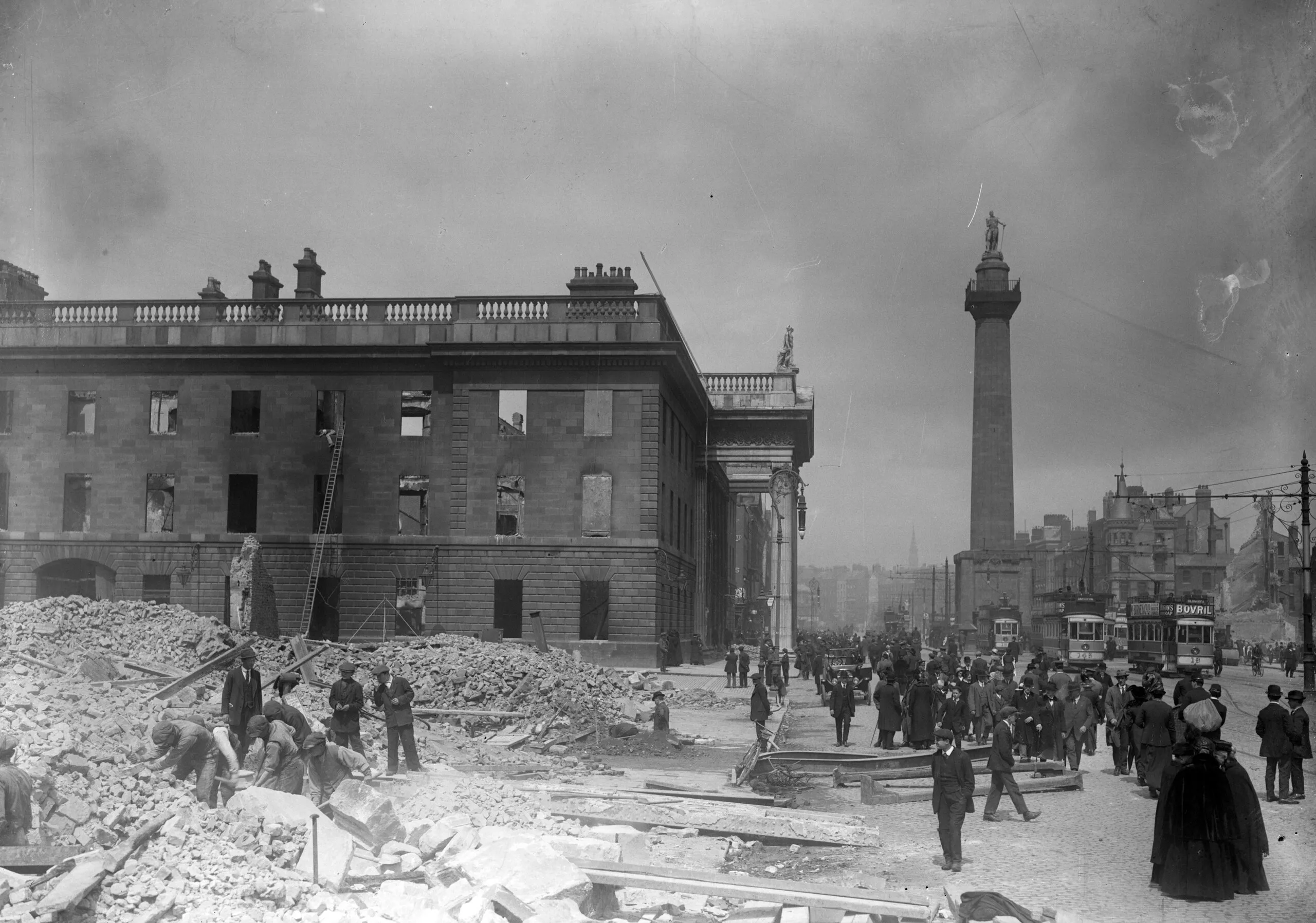 Els carrers de Dublin després de la revolta de Pasqua (1916)
