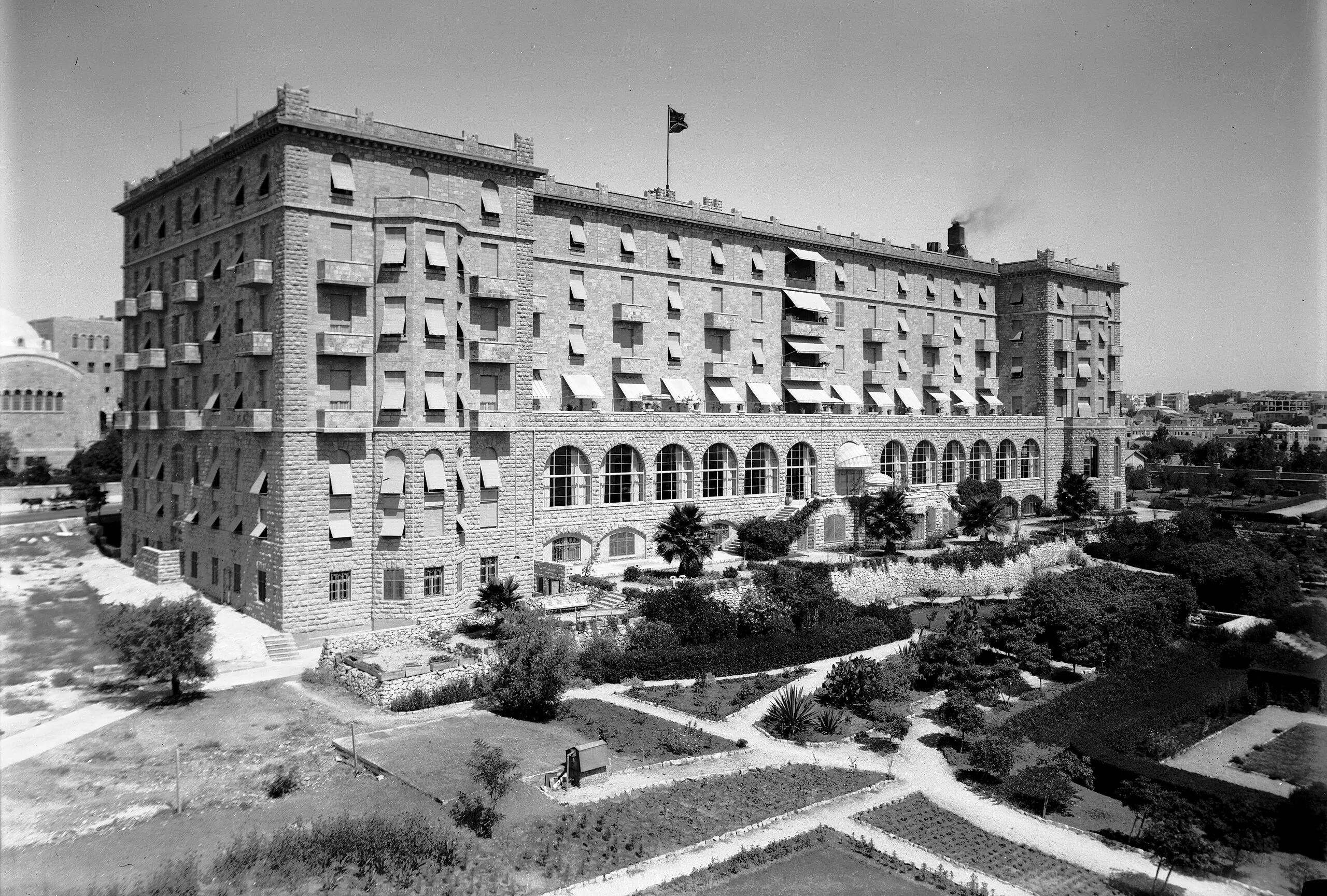 L'Hotel King David, fotografiat entre 1934 i 1939