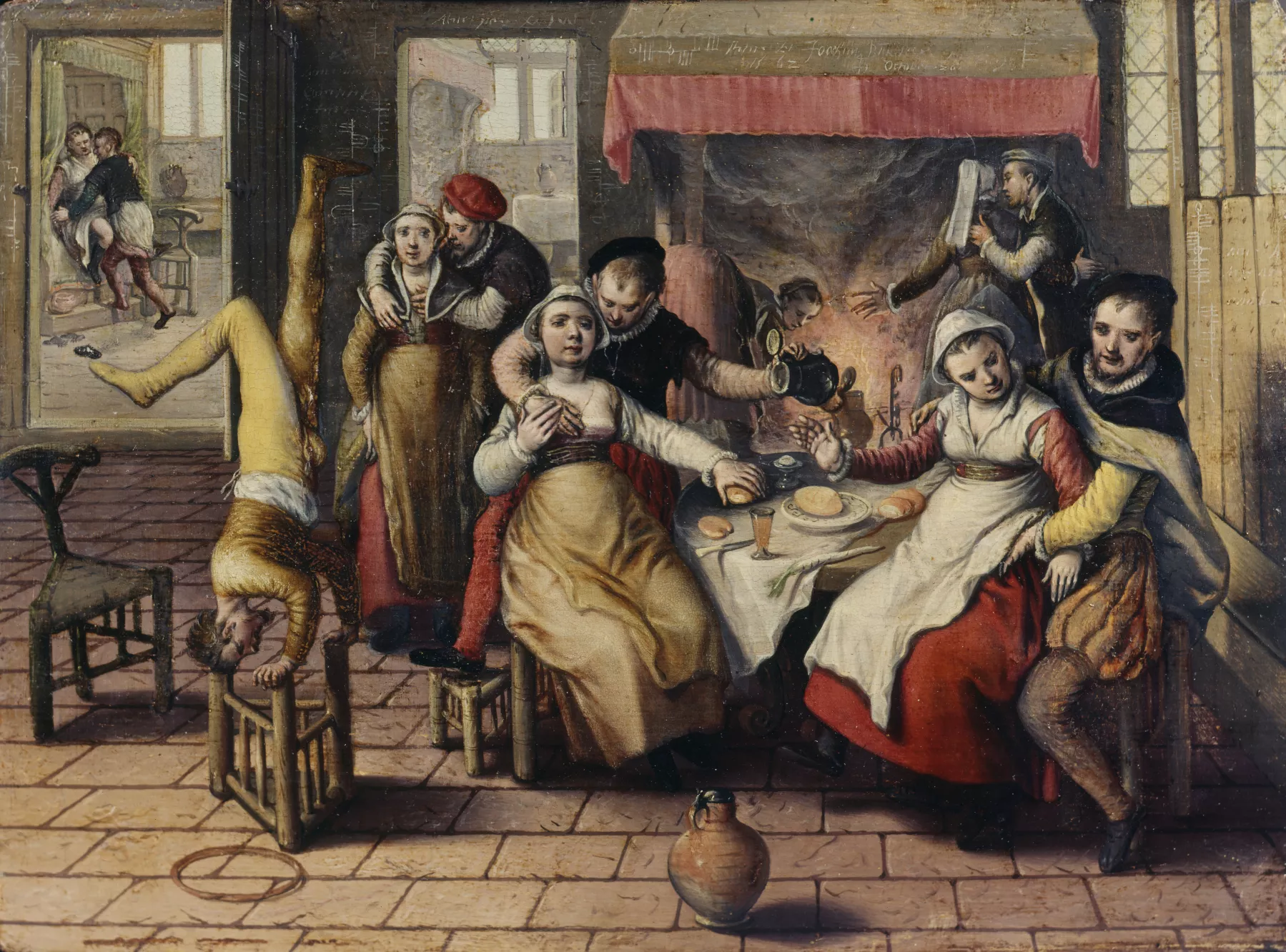 Pintura d'un bordell, de Beuckelaer (1562)