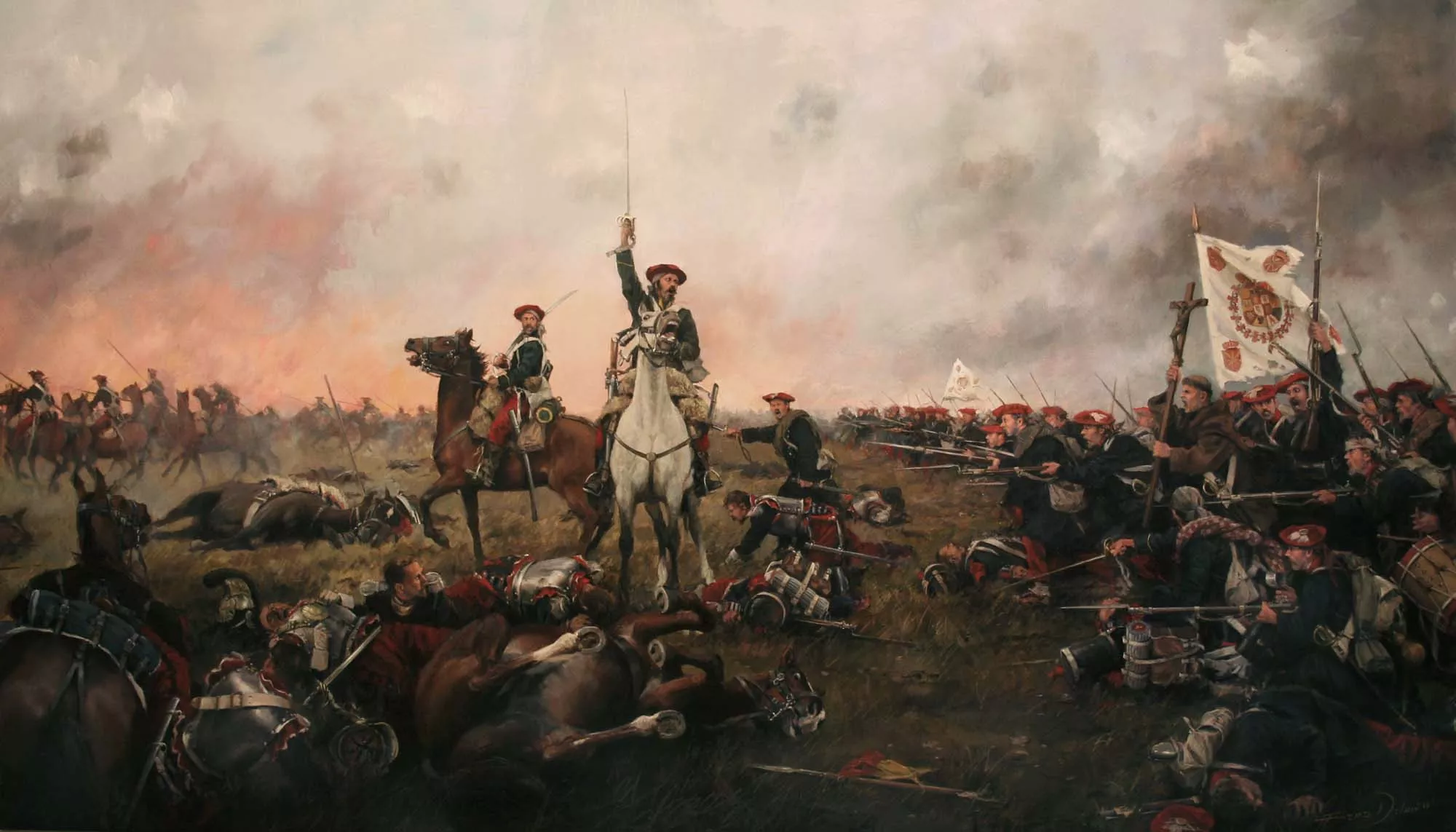 Representació d'una batalla de la Primera Guerra Carlina, de Calderote