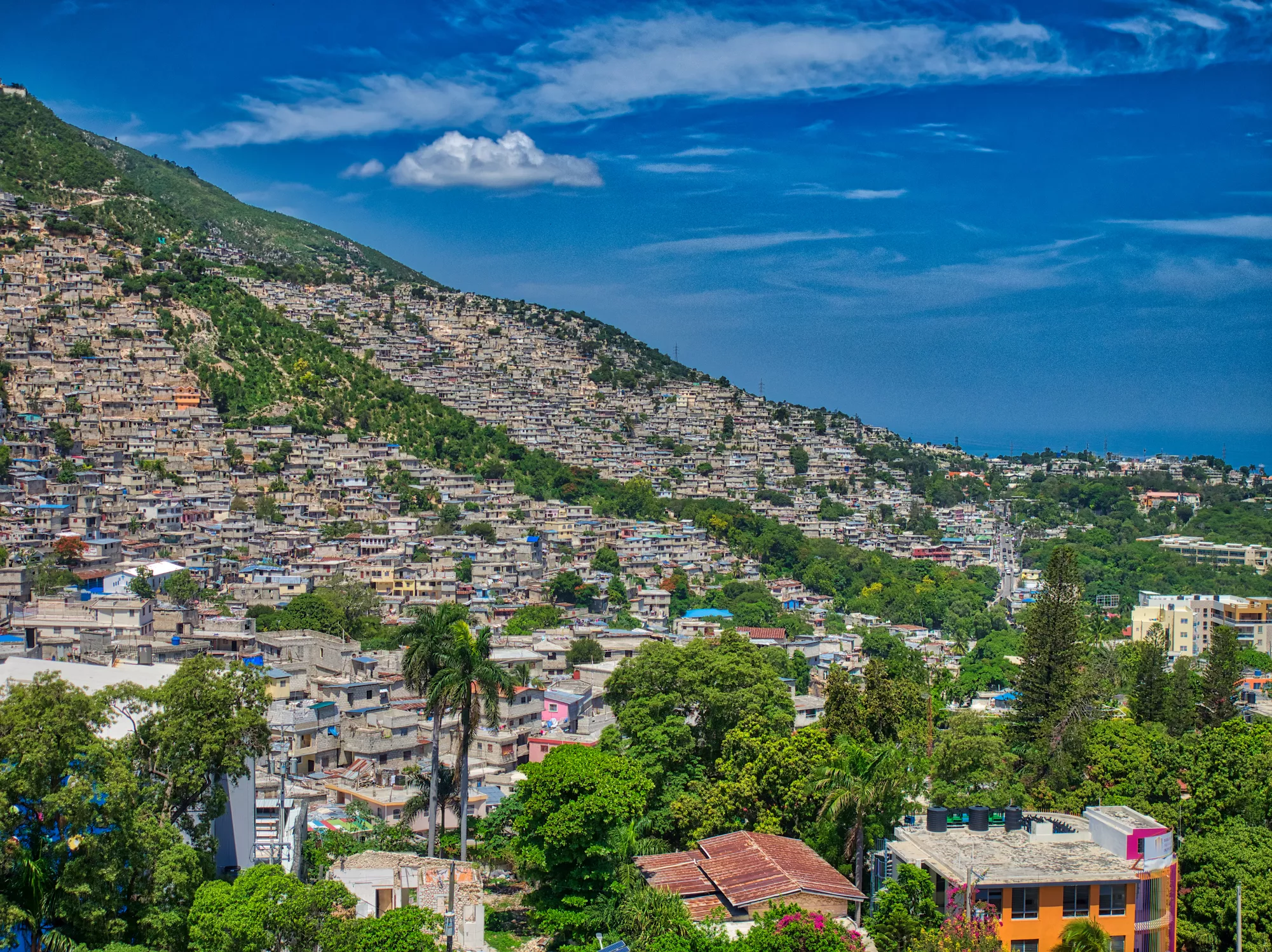 Barri de barraques a Port-au-Prince, capital d'Haití