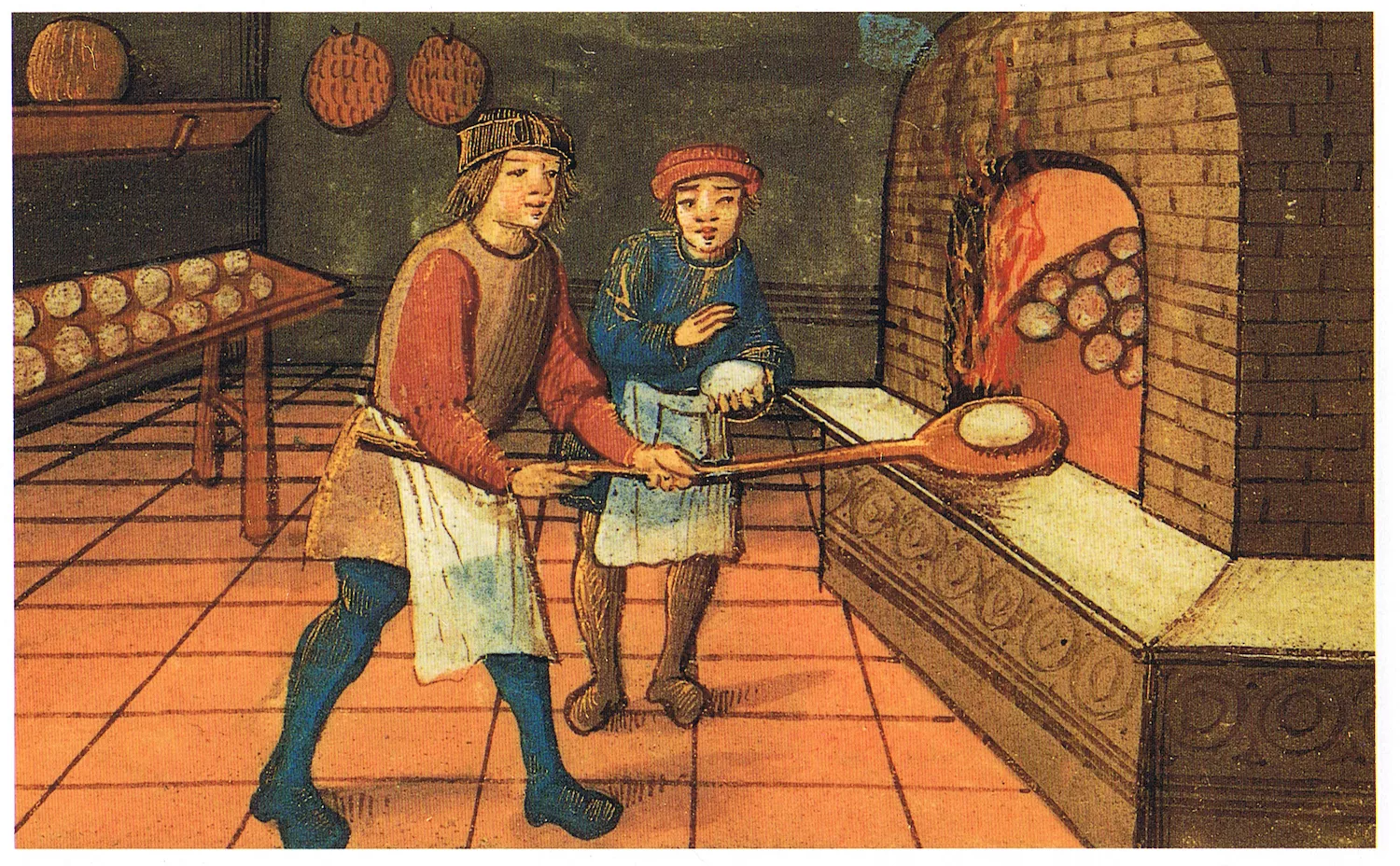 Un forner medieval i el seu aprenent
